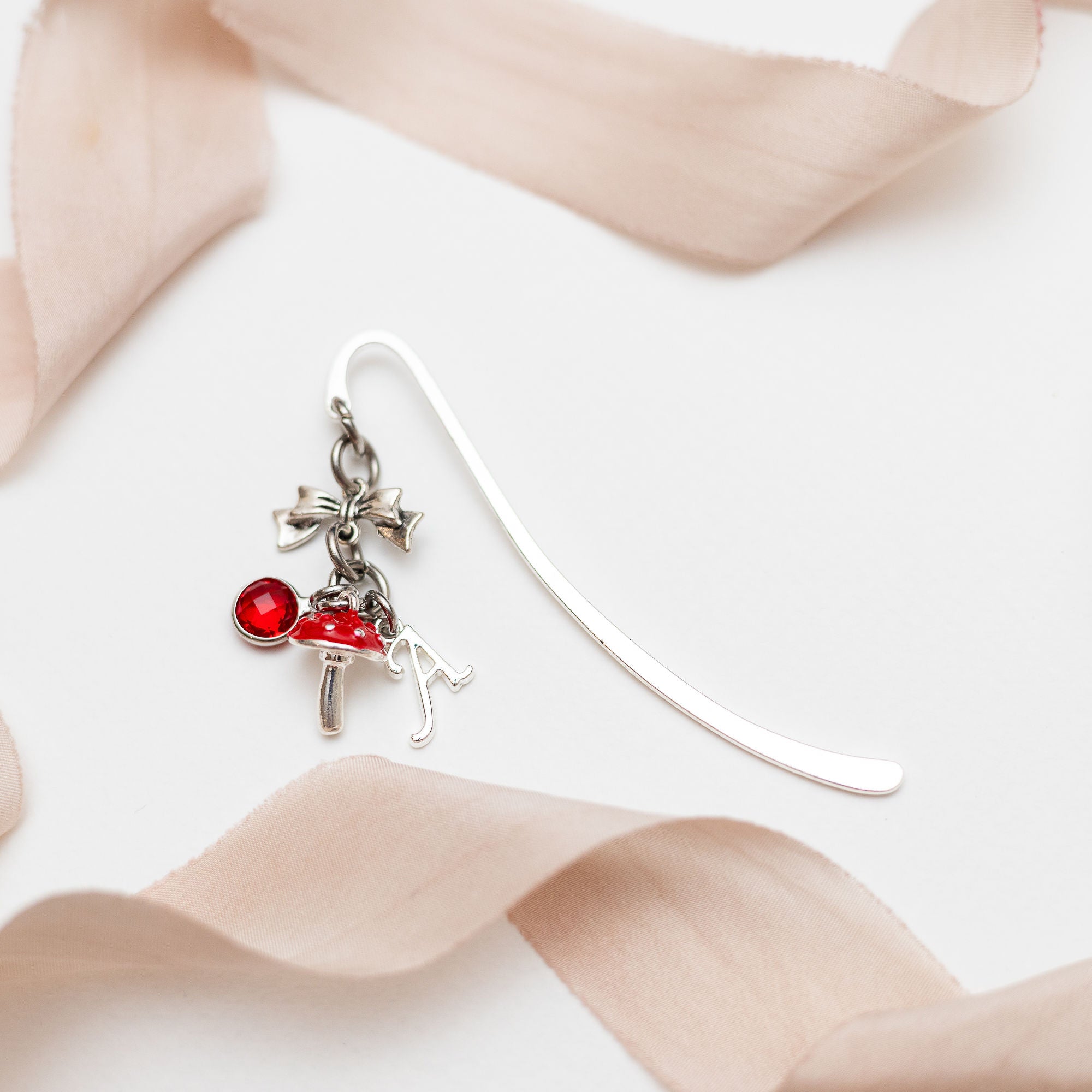 Personalised Red Toadstool Bookmark