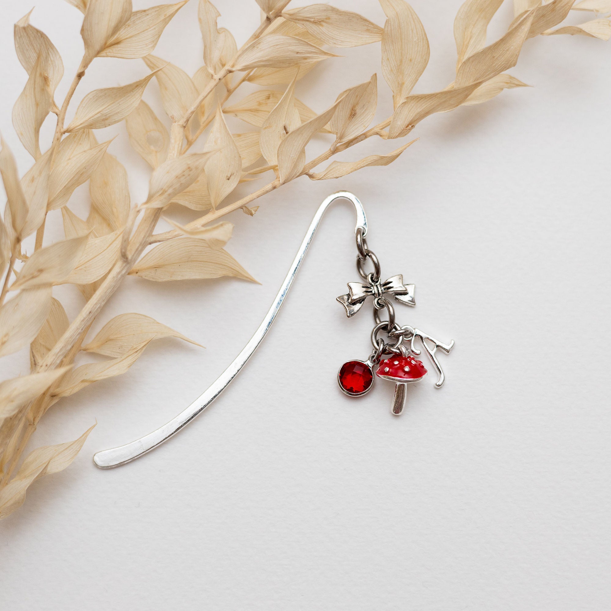 Personalised Red Toadstool Bookmark