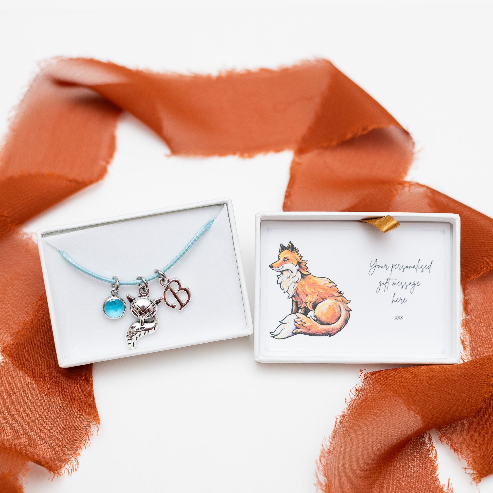 Personalised Fox Cord Bracelet