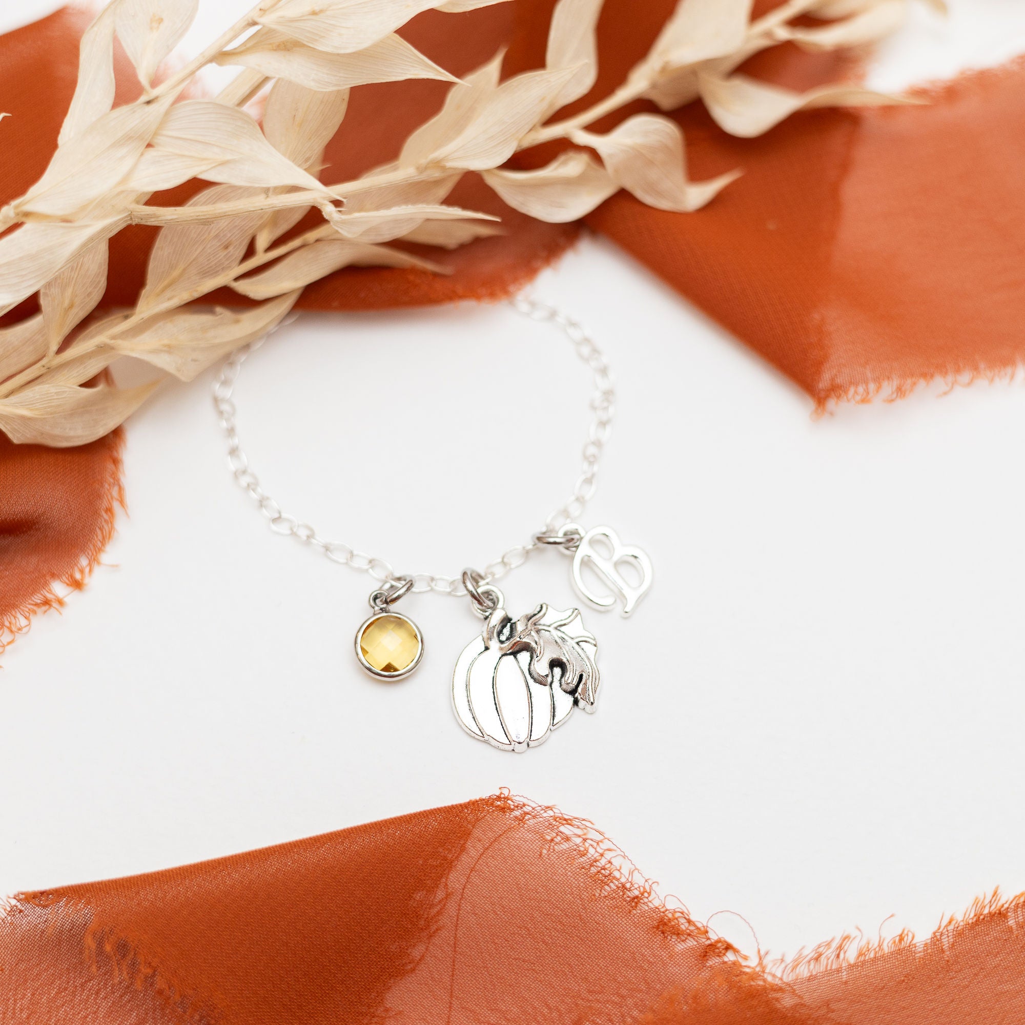 Personalised Pumpkin Bracelet