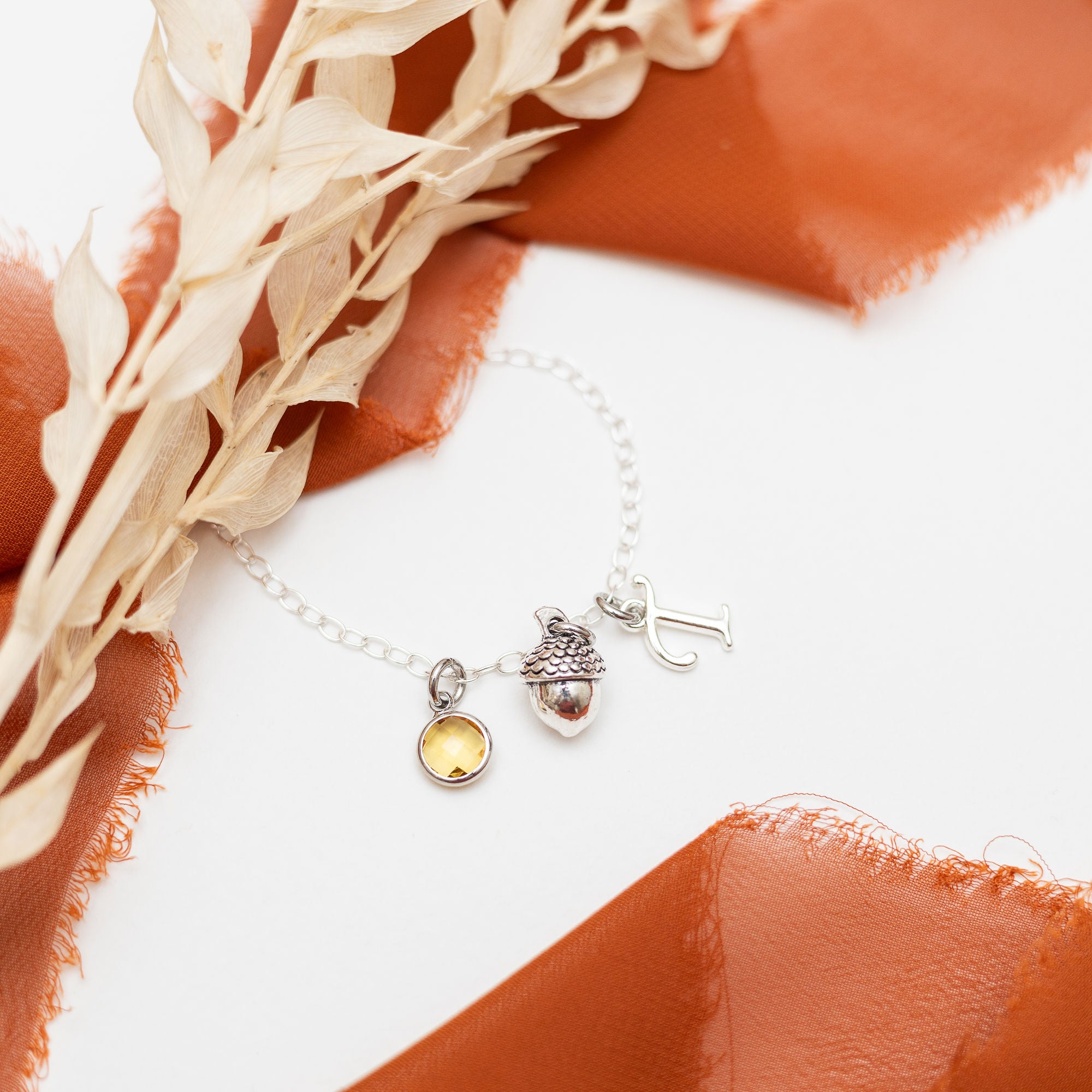 Personalised Acorn Bracelet