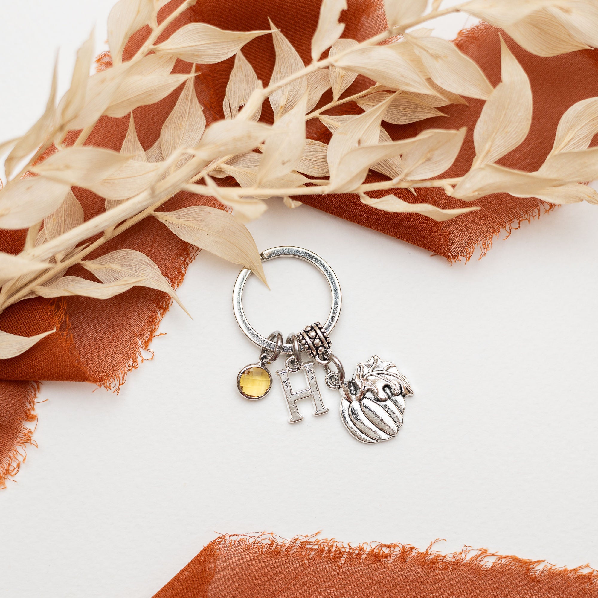 Personalised Pumpkin Keyring
