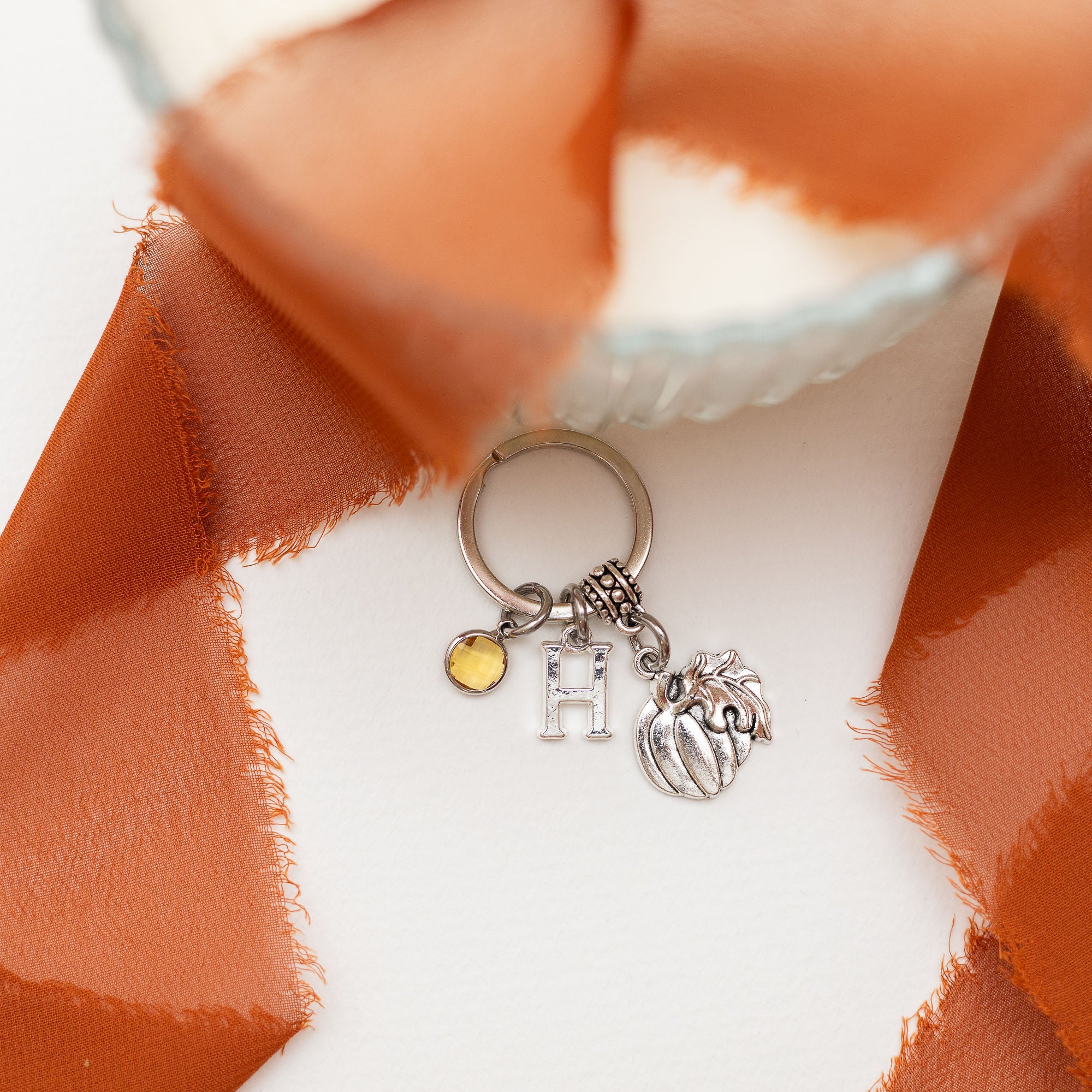 Personalised Pumpkin Keyring