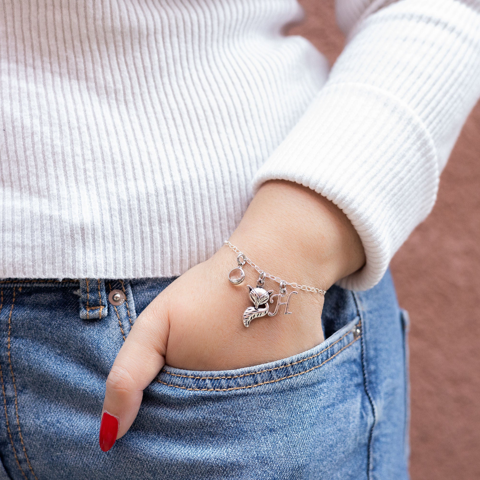 Personalised Fox Bracelet