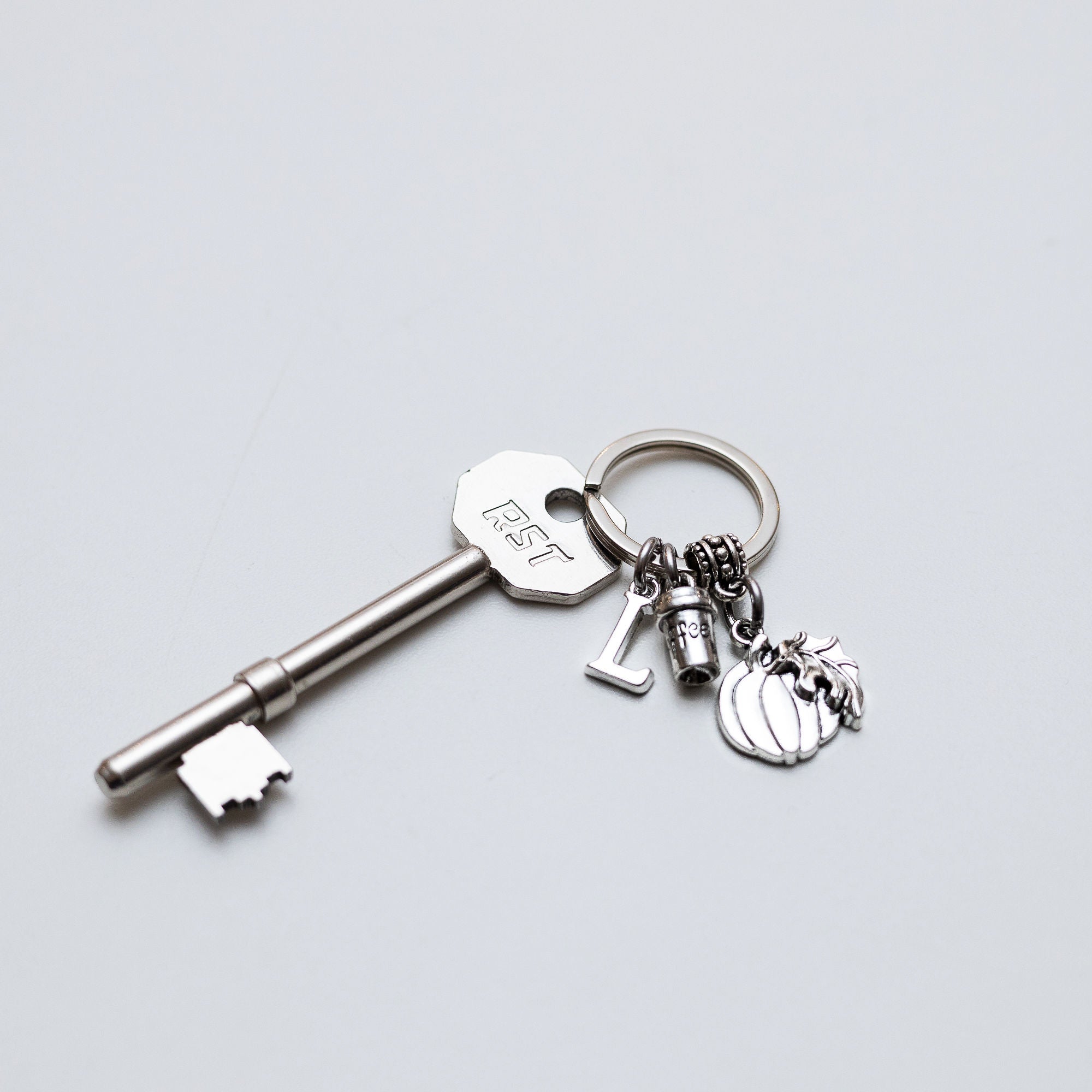 Personalised Pumpkin Coffee Keyring