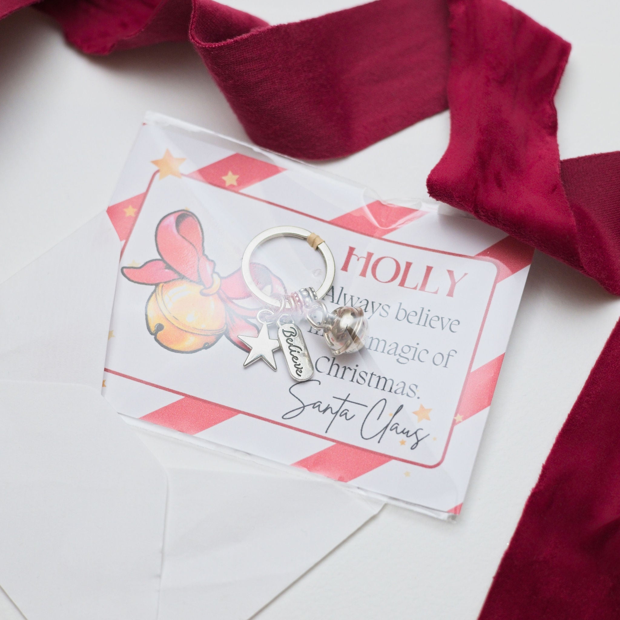 Christmas Bell Keyring Gift - Personalised