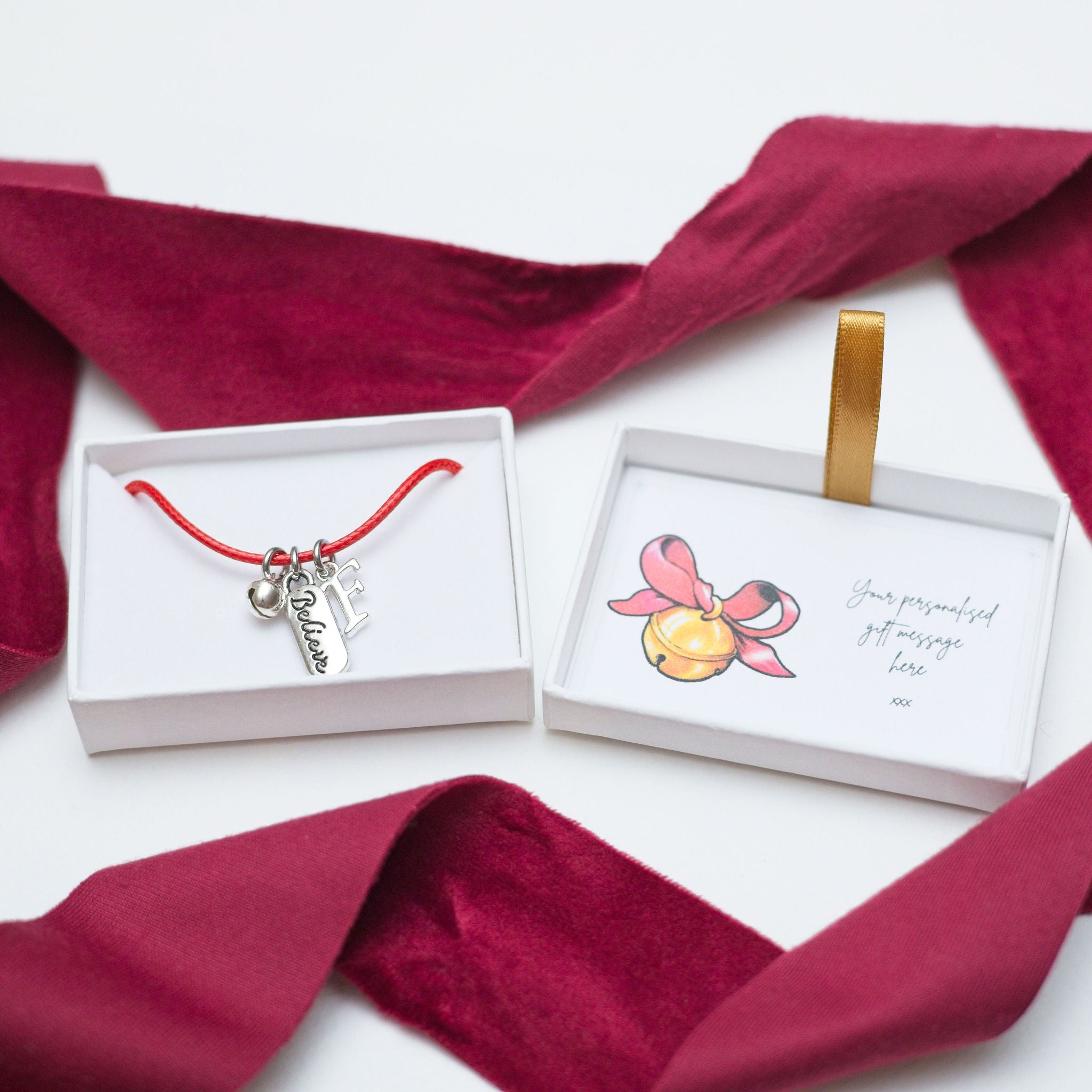 Personalised Christmas Believe Cord Bracelet