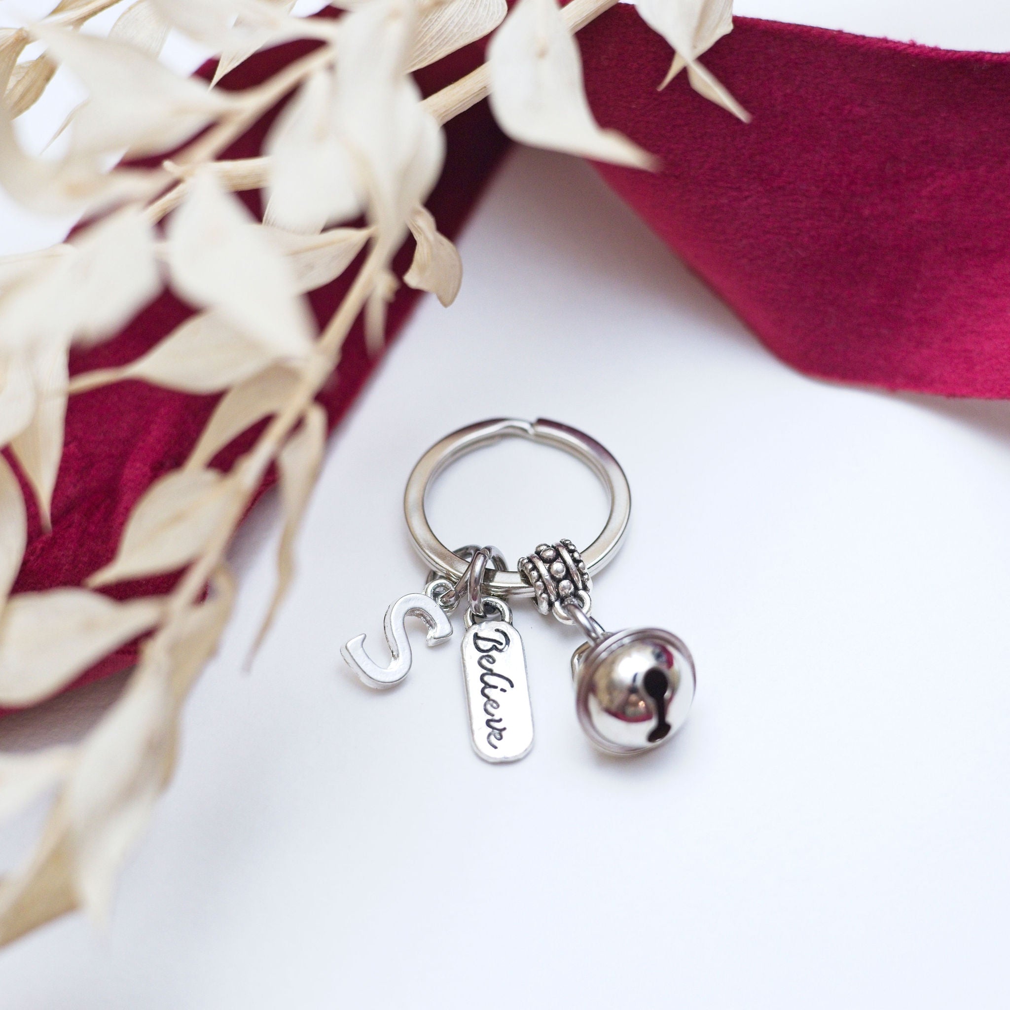 Personalised Christmas Bell Keyring