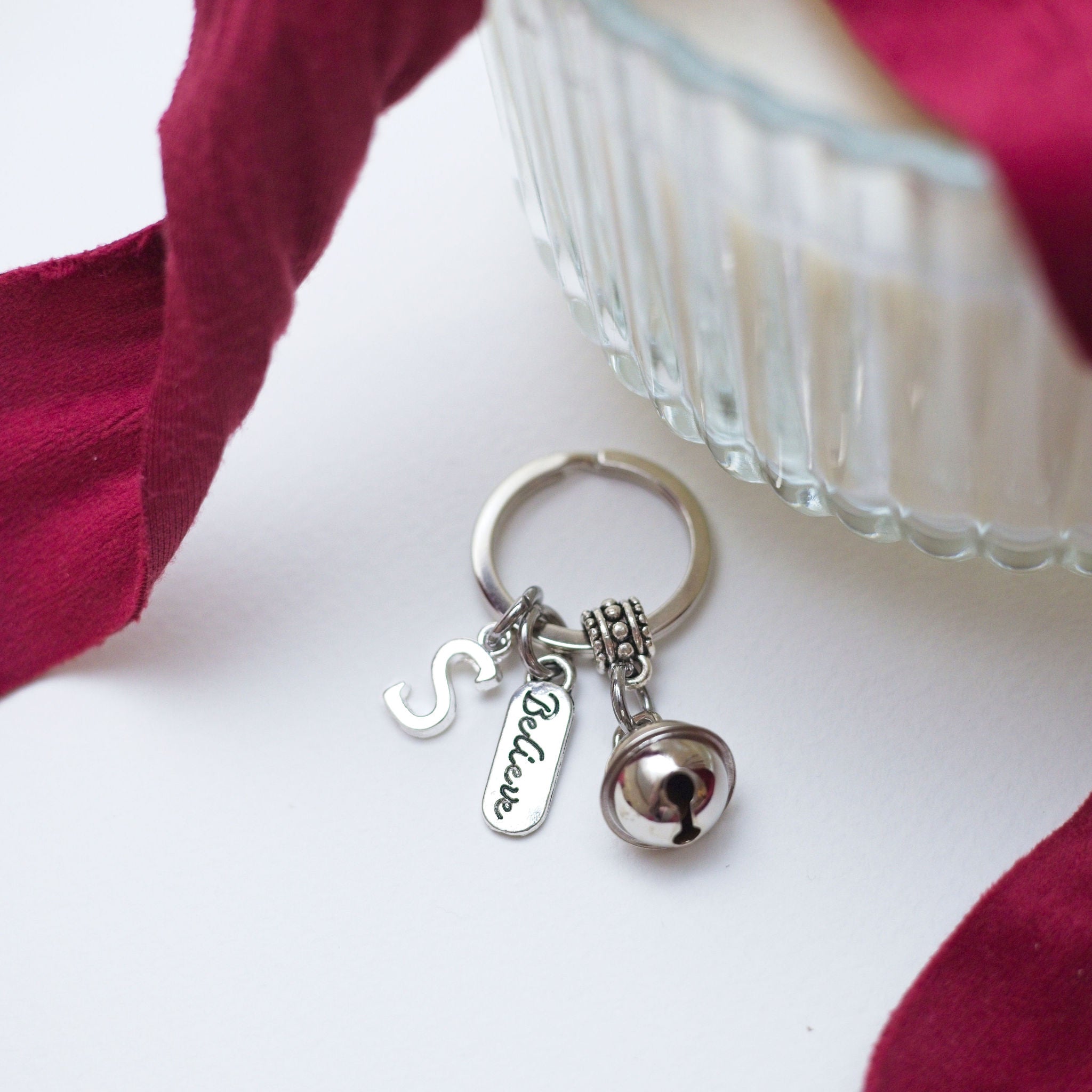 Personalised Christmas Bell Keyring