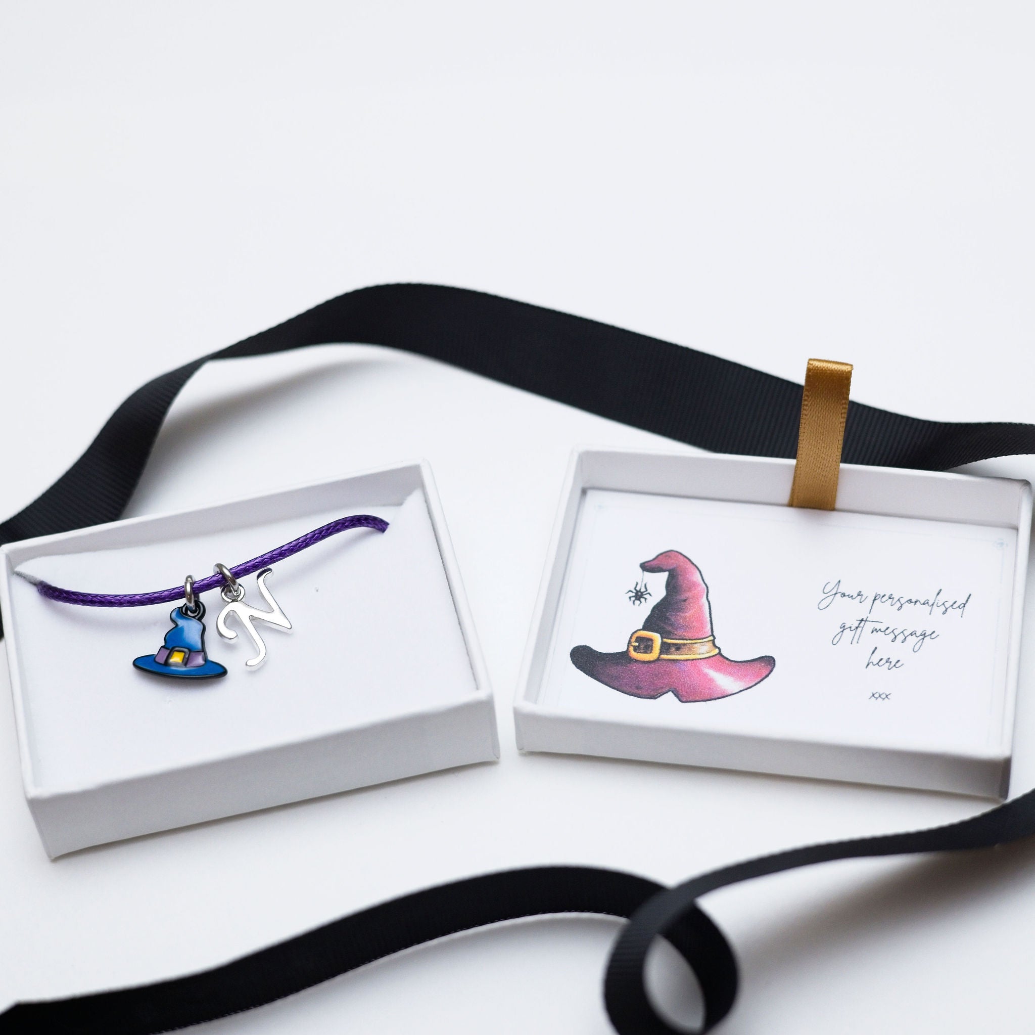 Personalised Witch Hat Cord Bracelet