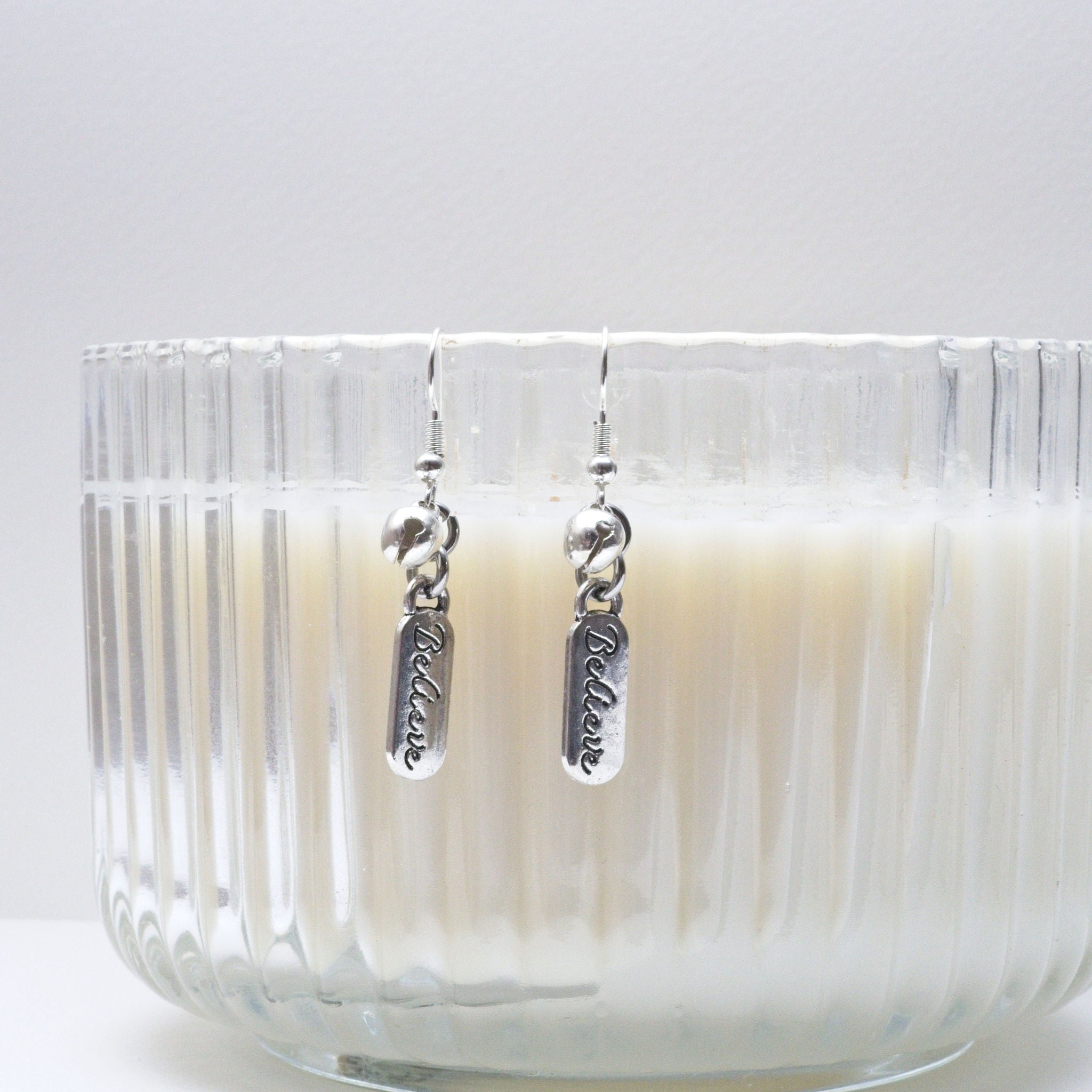 Believe Christmas Charm Earrings