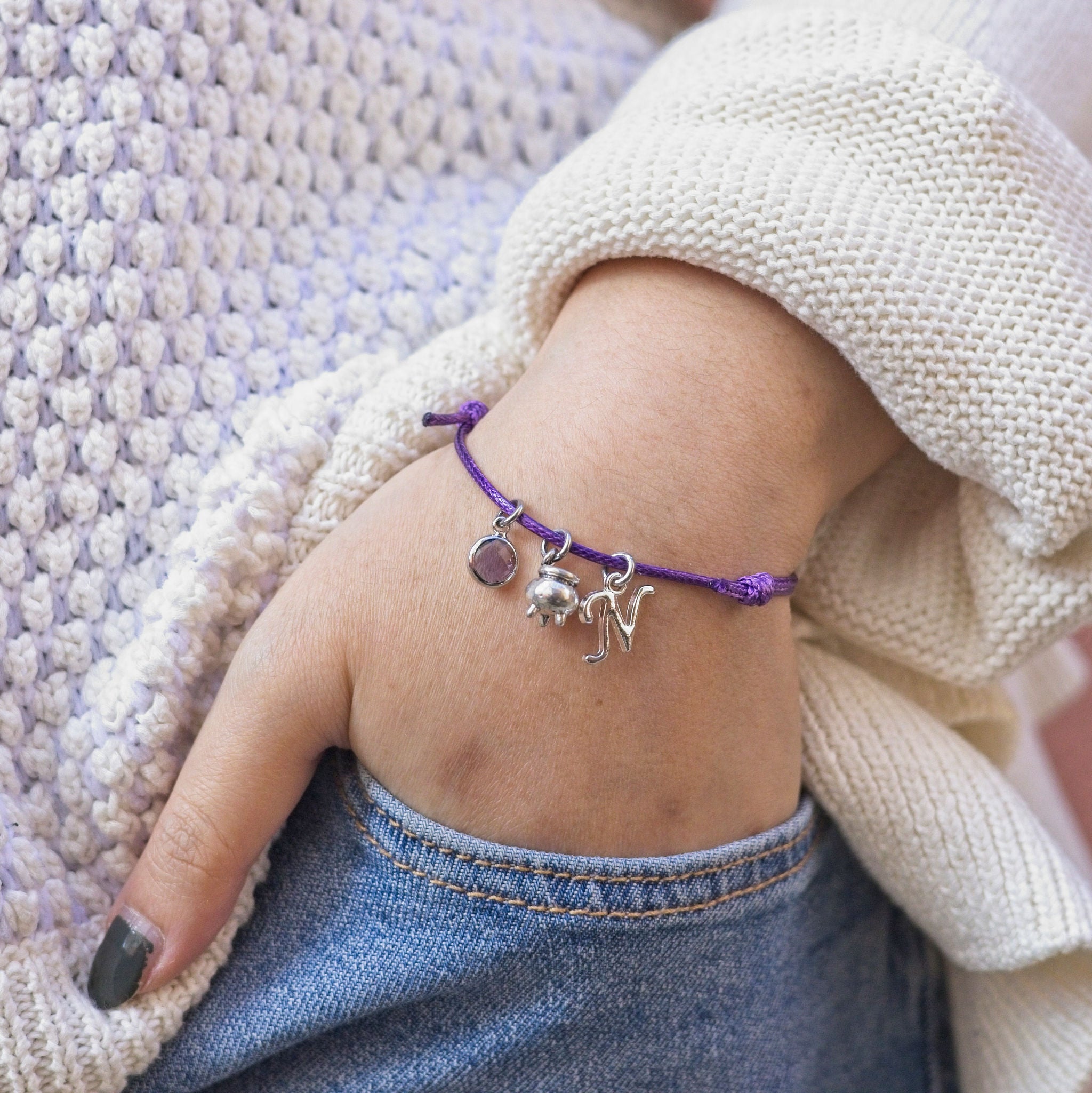 Personalised Cauldron Cord Bracelet