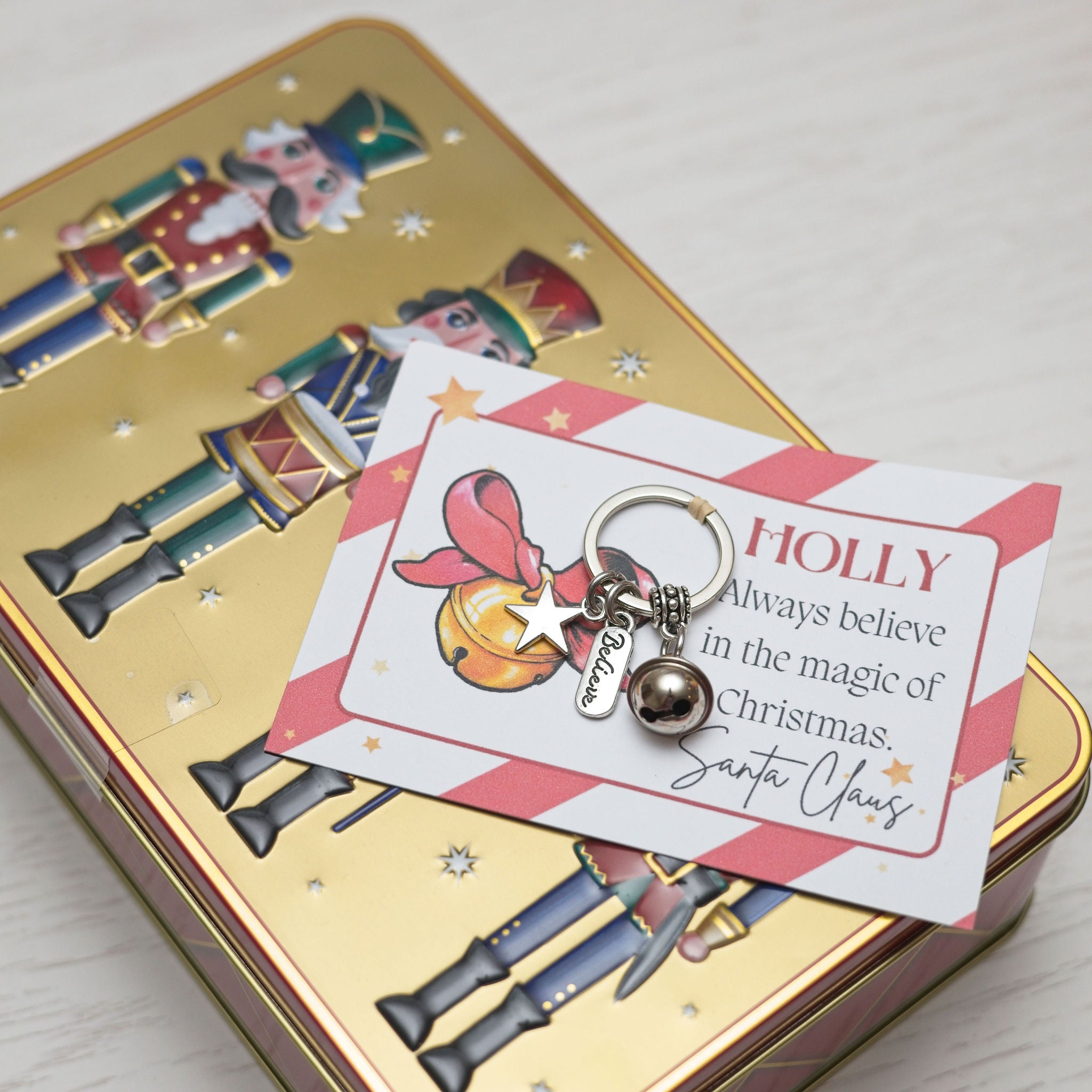Christmas Bell Keyring Gift - Personalised