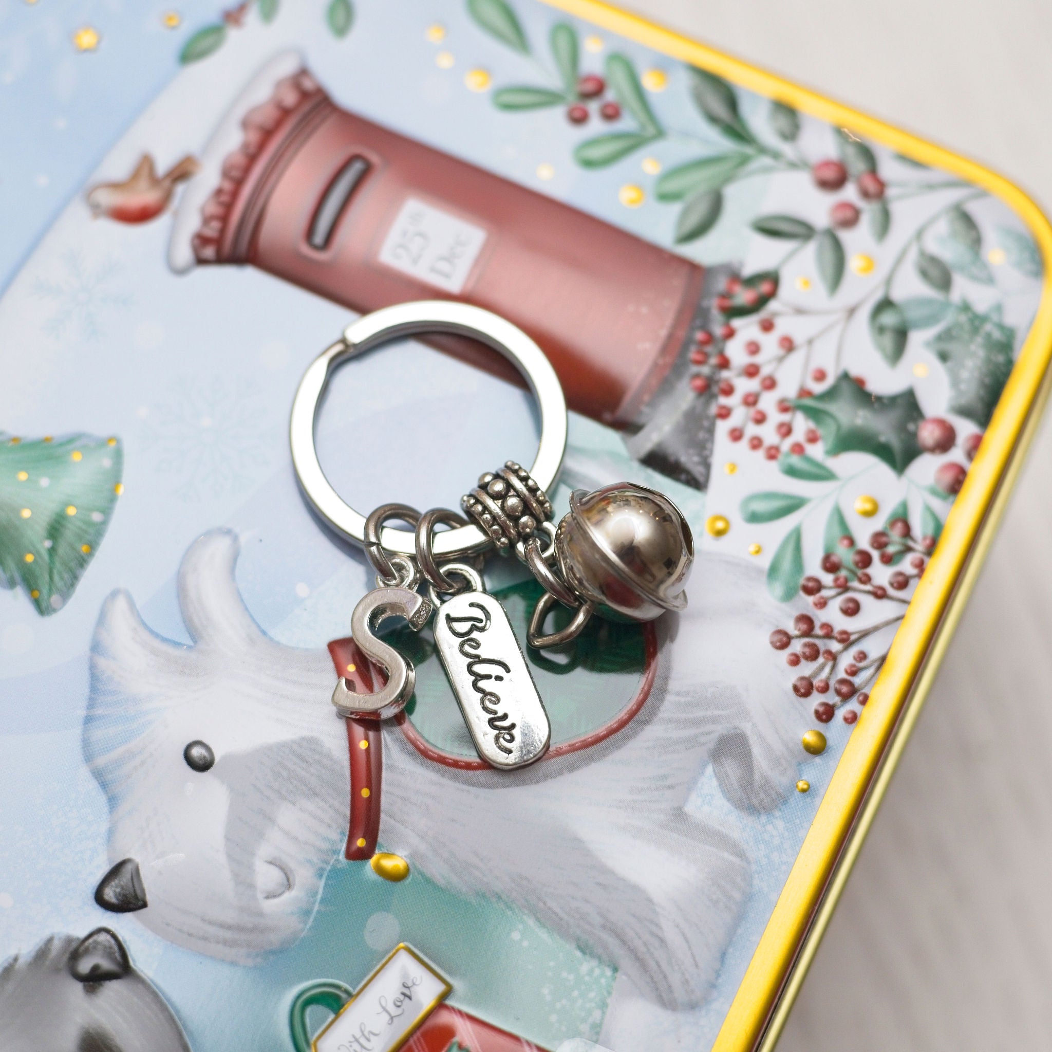 Personalised Christmas Bell Keyring