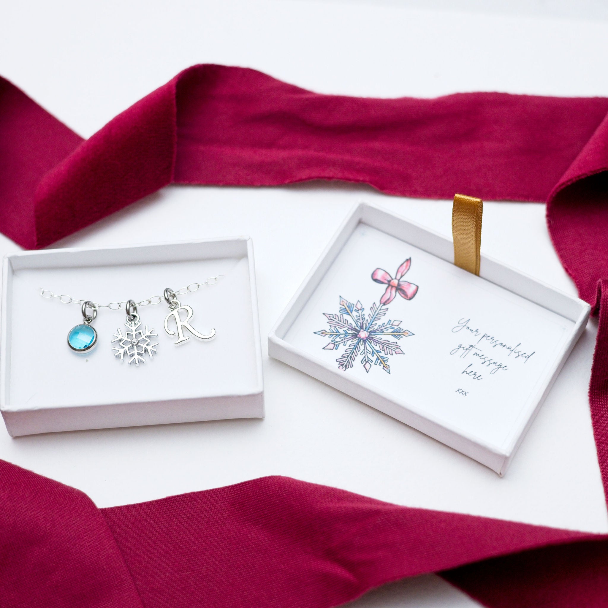 Personalised Snowflake Bracelet