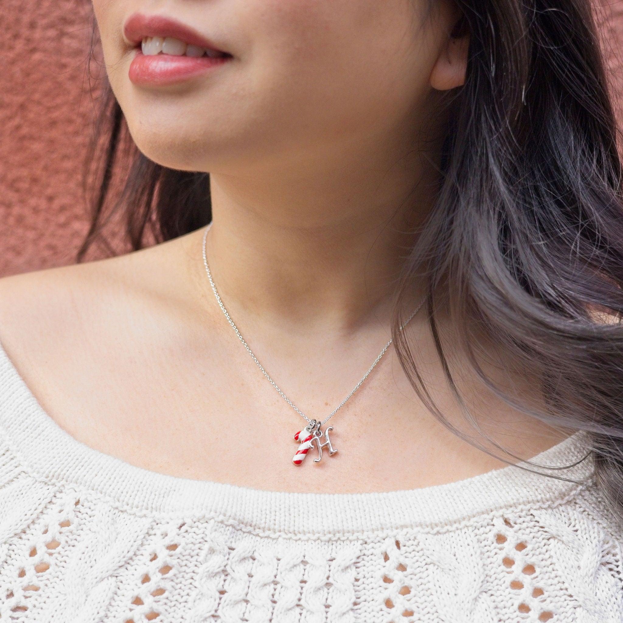 Personalised Candy Cane Necklace