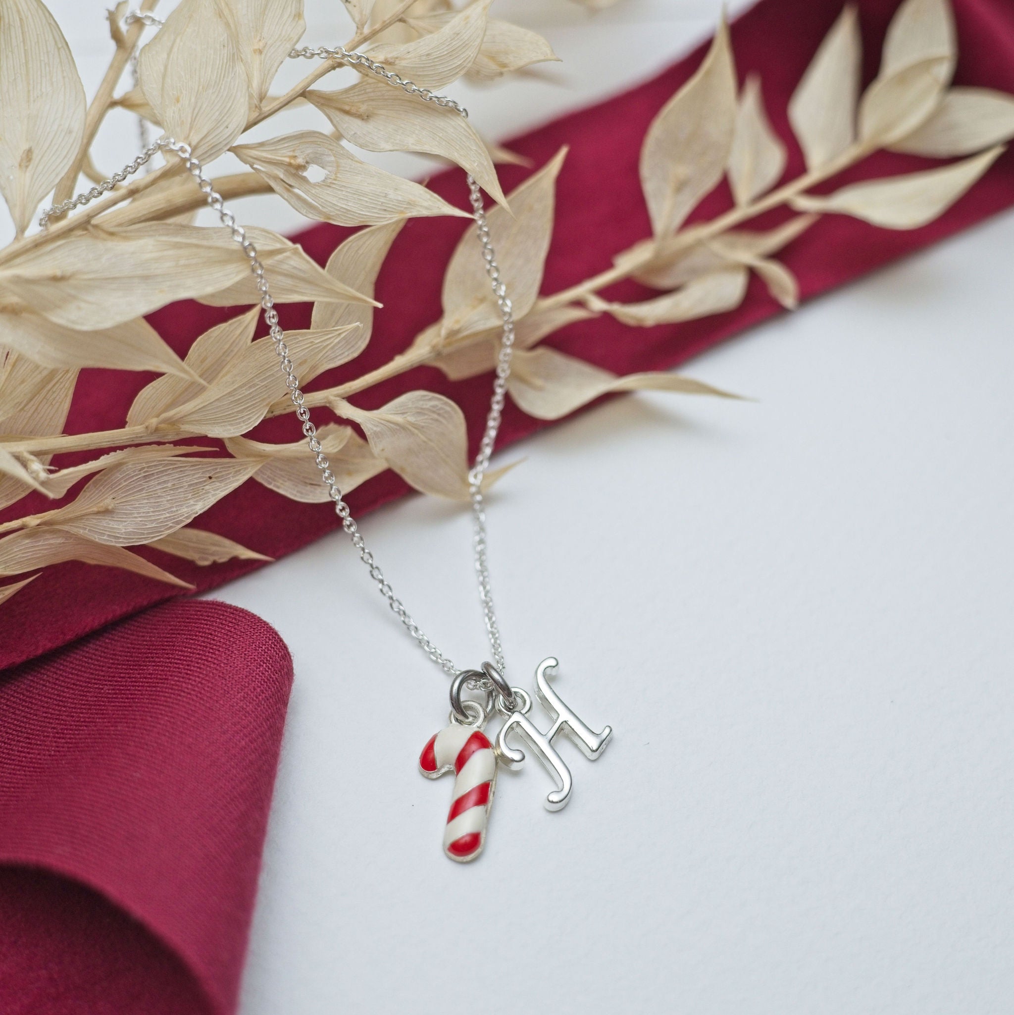 Personalised Candy Cane Necklace