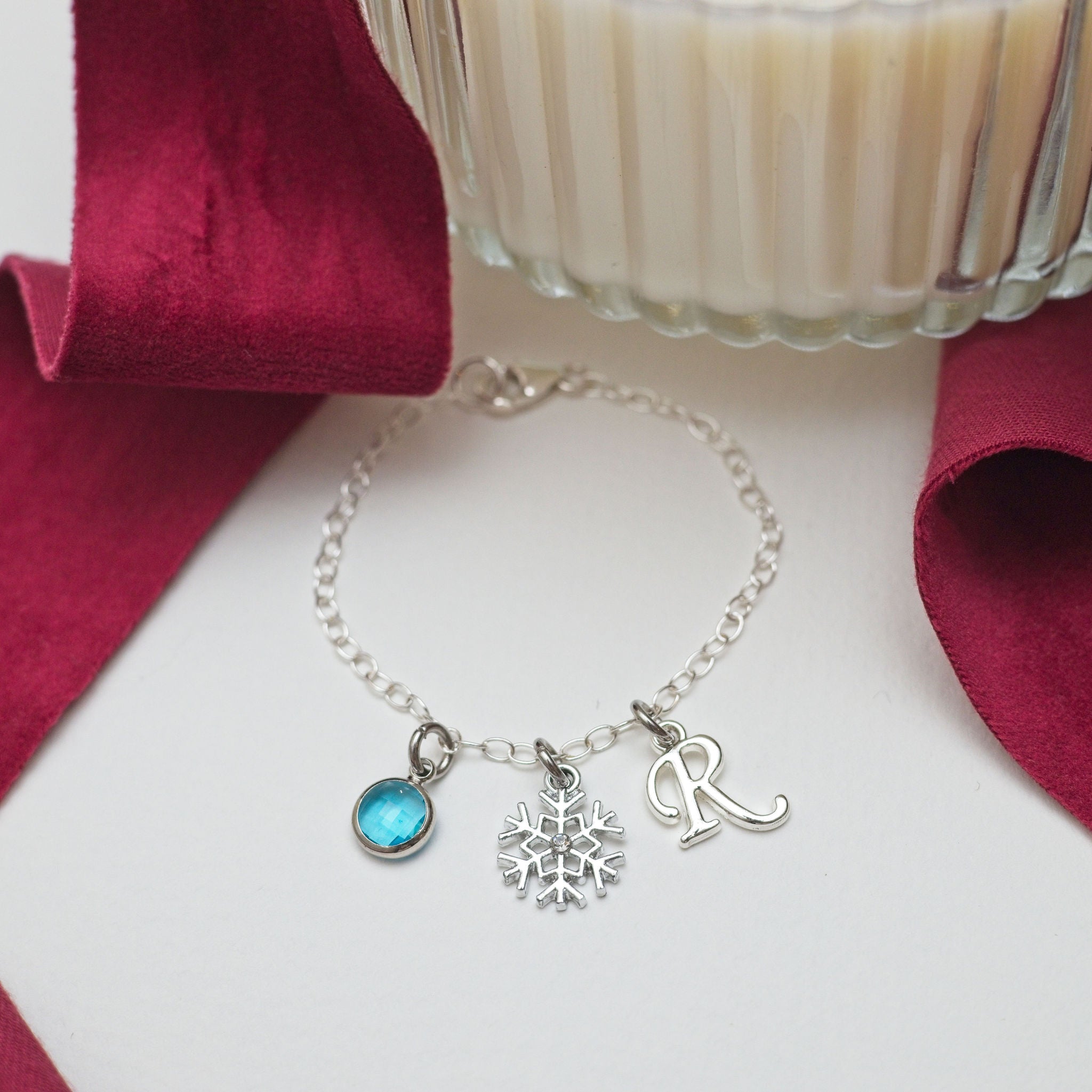 Personalised Snowflake Bracelet