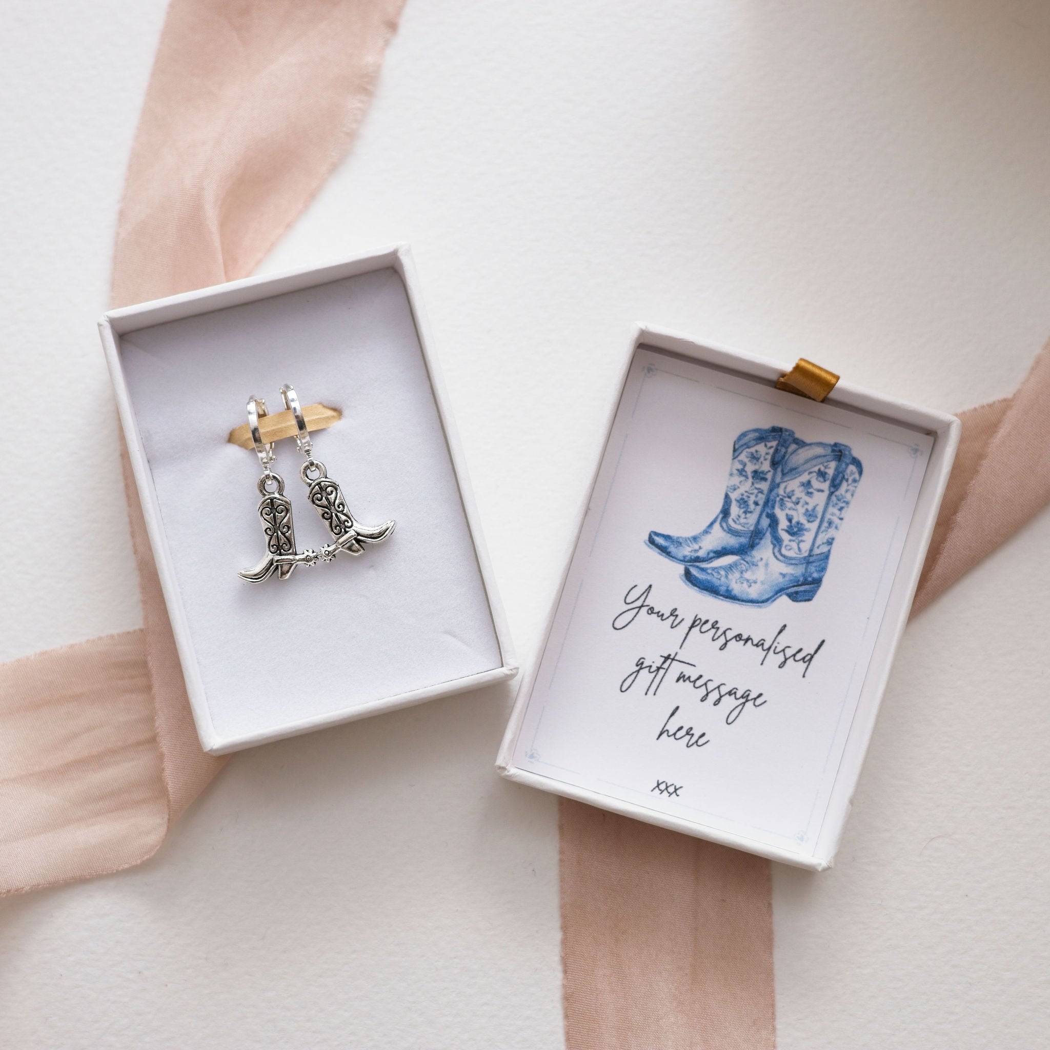 Cowboy Boot Charm Earrings