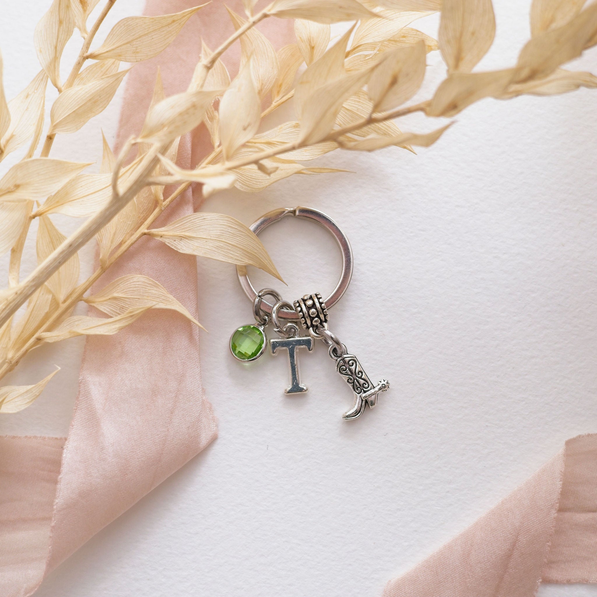 Personalised Cowboy Boot Keyring