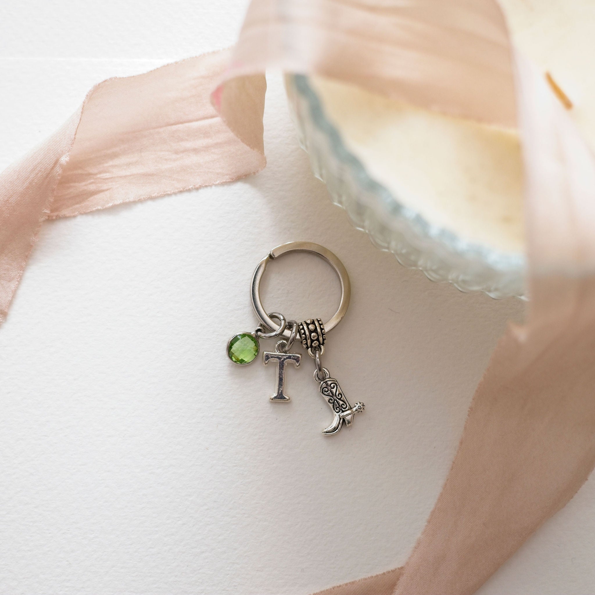 Personalised Cowboy Boot Keyring