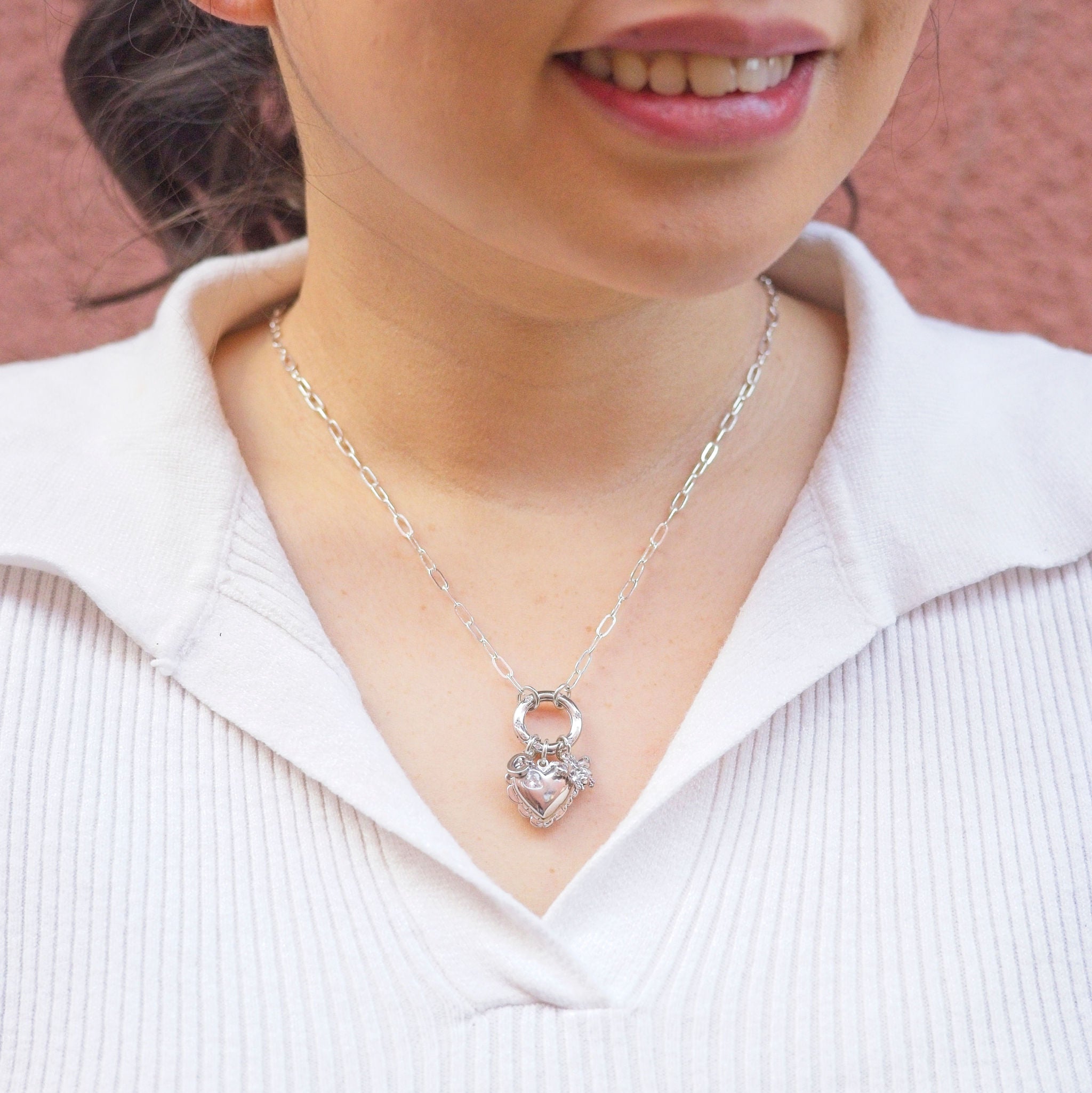 Create your own Paper Clip Charm Necklace