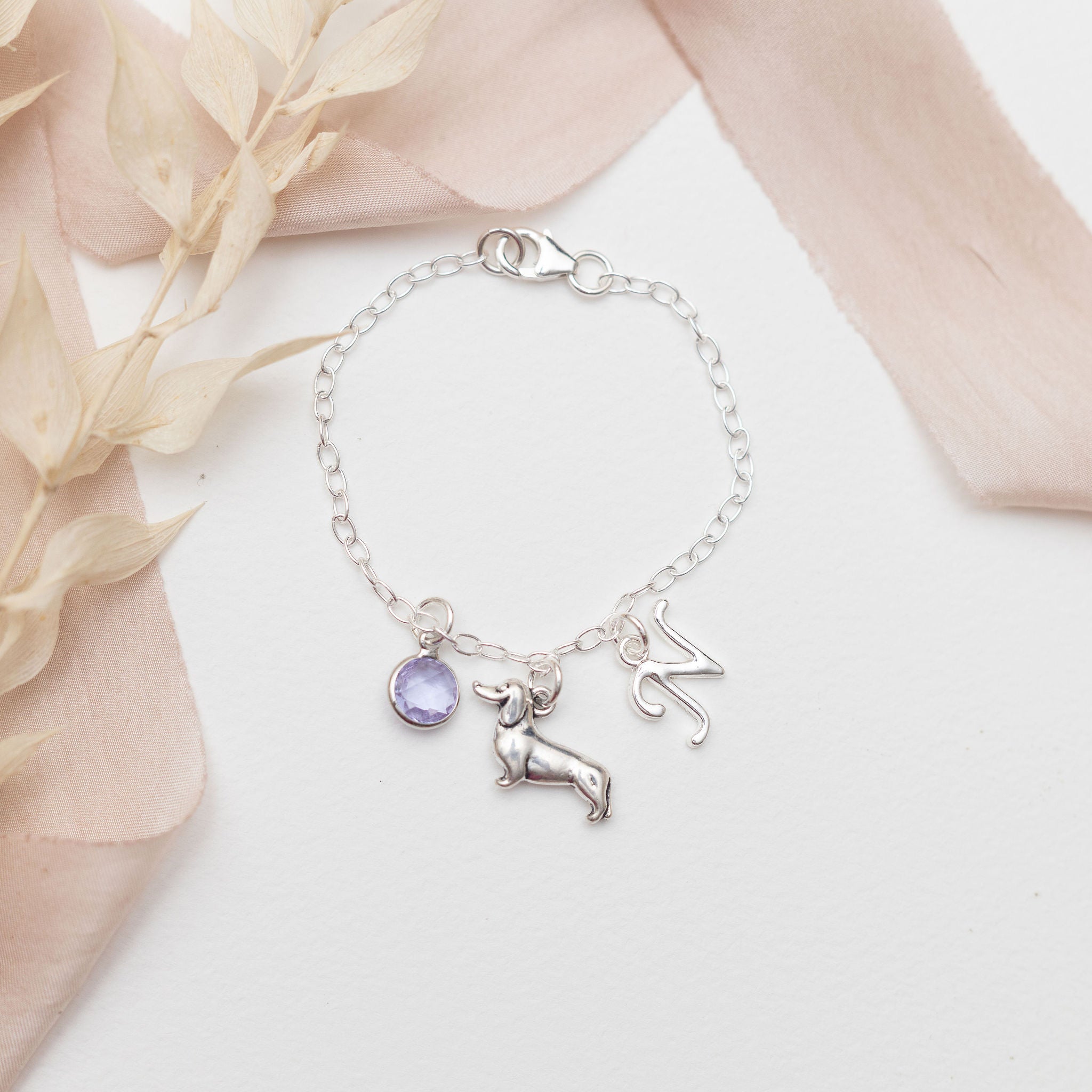 Personalised Dachshund Dog Bracelet