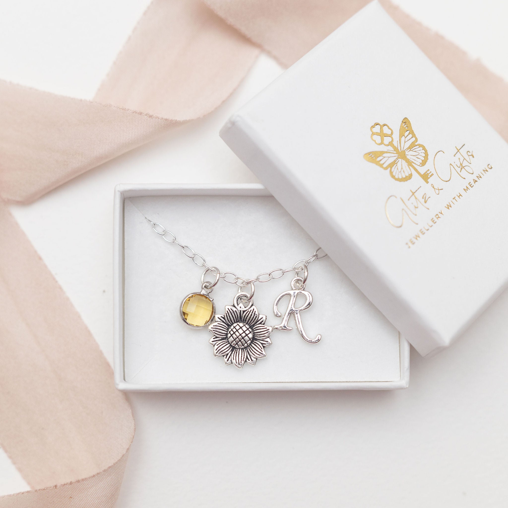 Personalised Sunflower Bracelet
