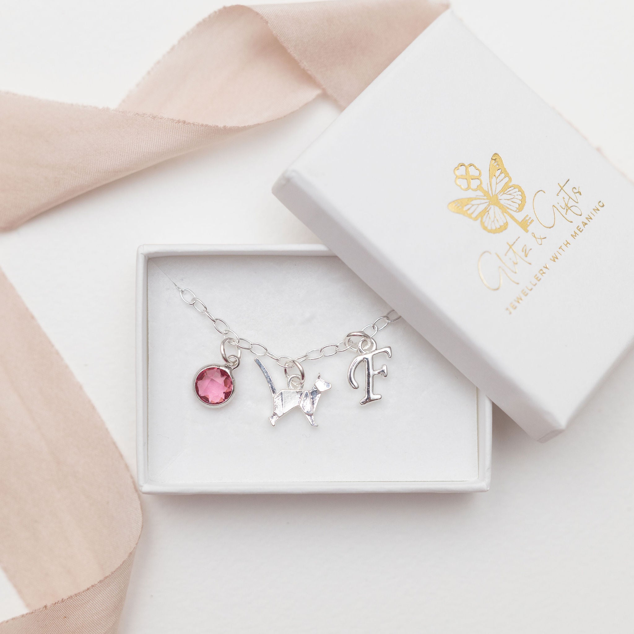 Personalised Origami Cat Bracelet