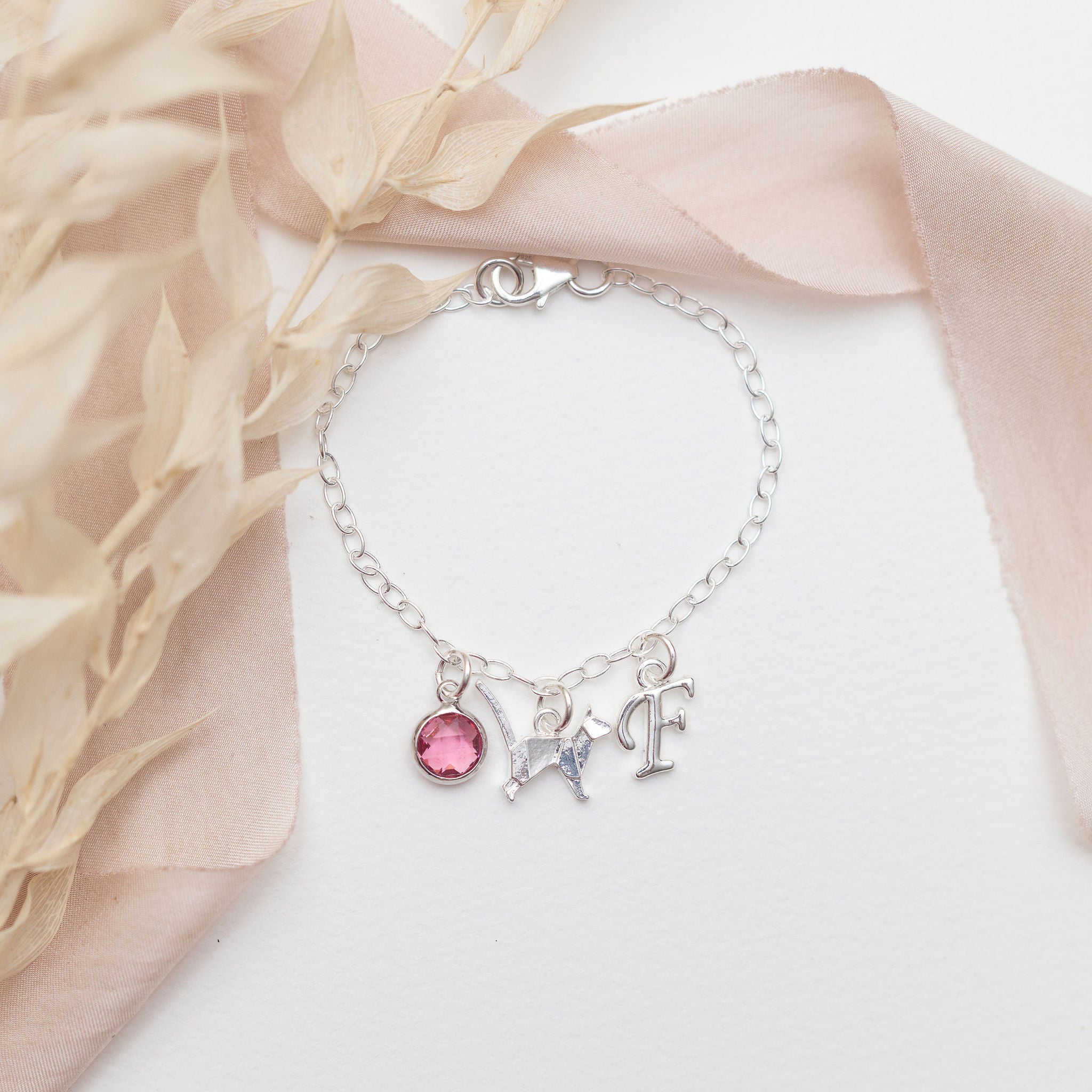 Personalised Origami Cat Bracelet