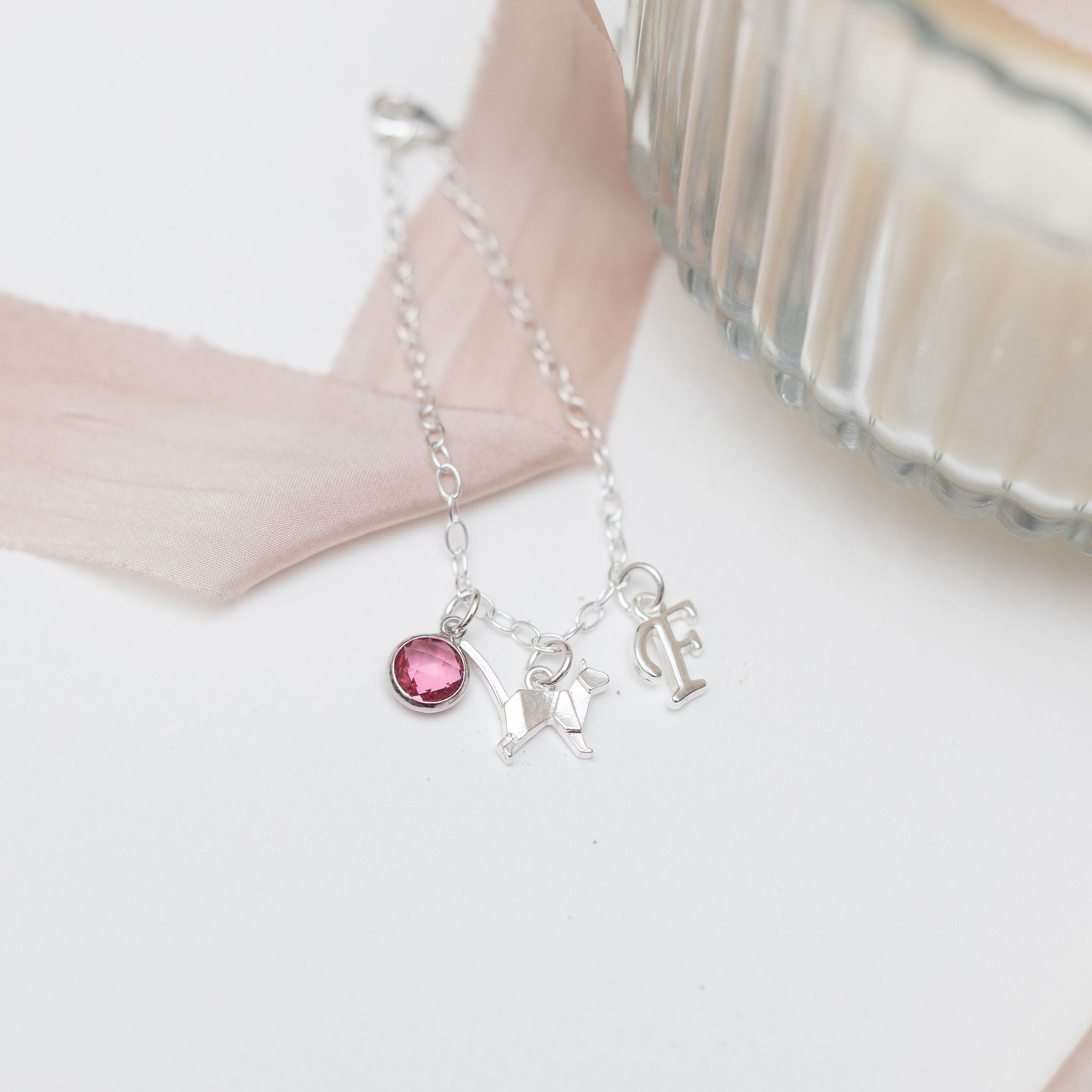 Personalised Origami Cat Bracelet