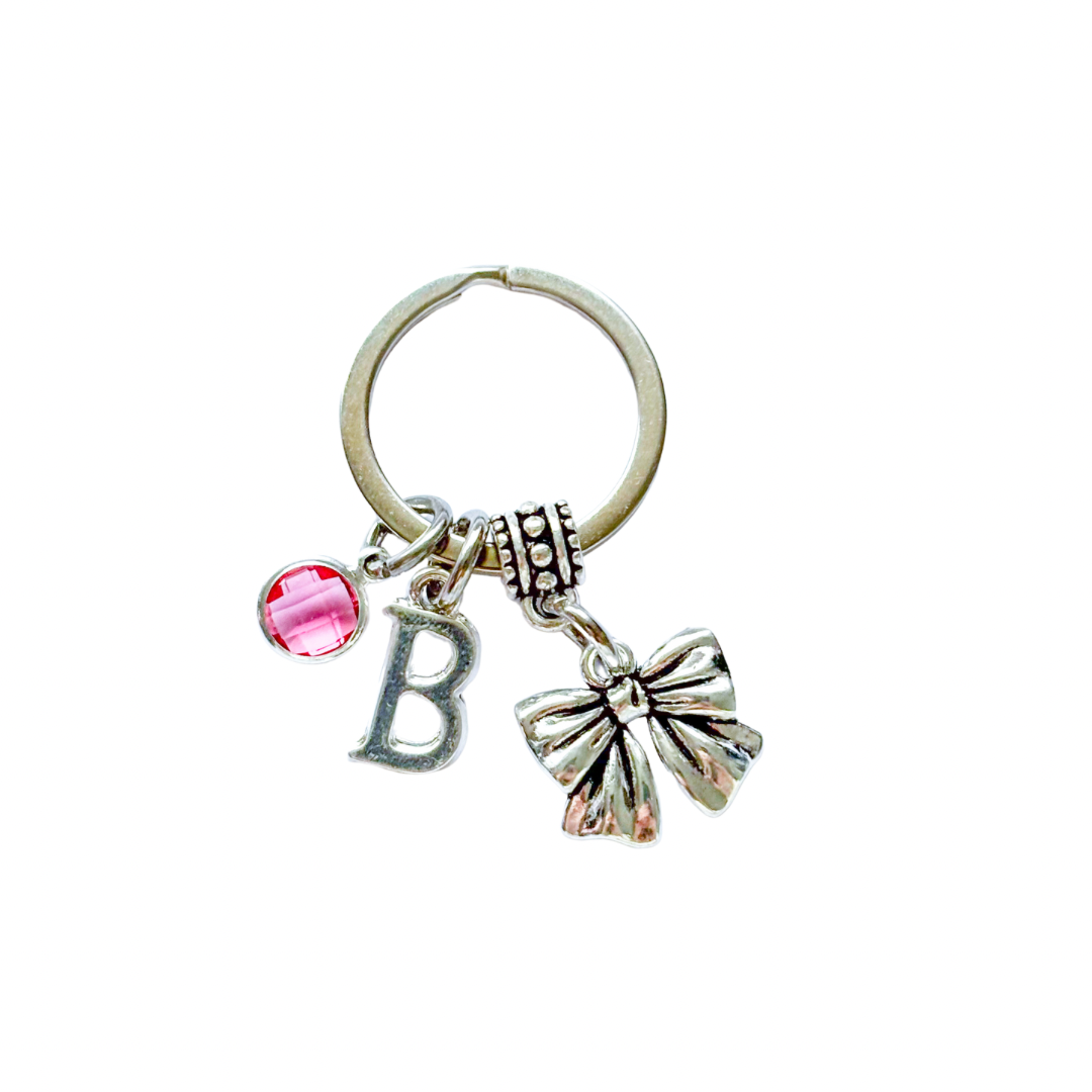 Personalised Cute Bow Keyring