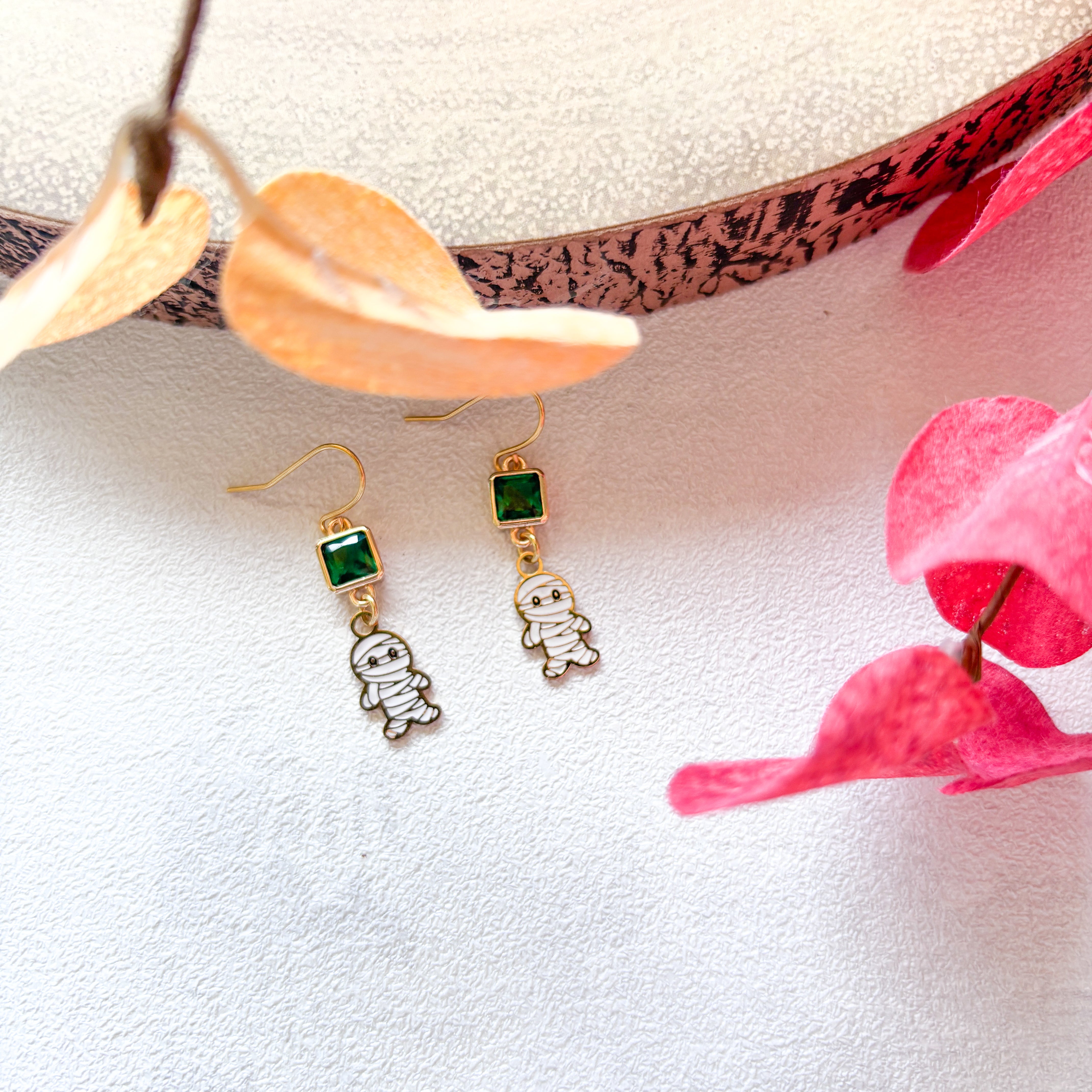 Halloween Mummy Earrings – Spooky Birthstone Jewellery