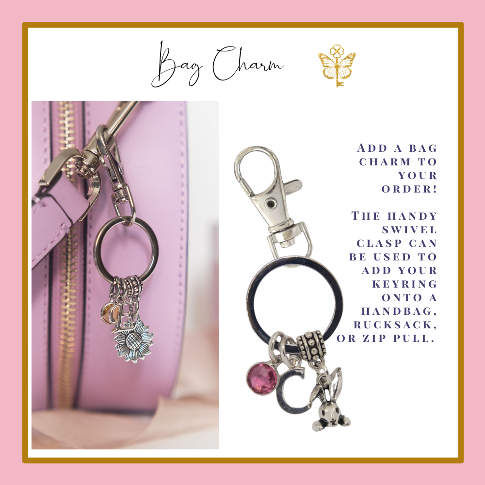 Personalised Elegant Bow Keyring