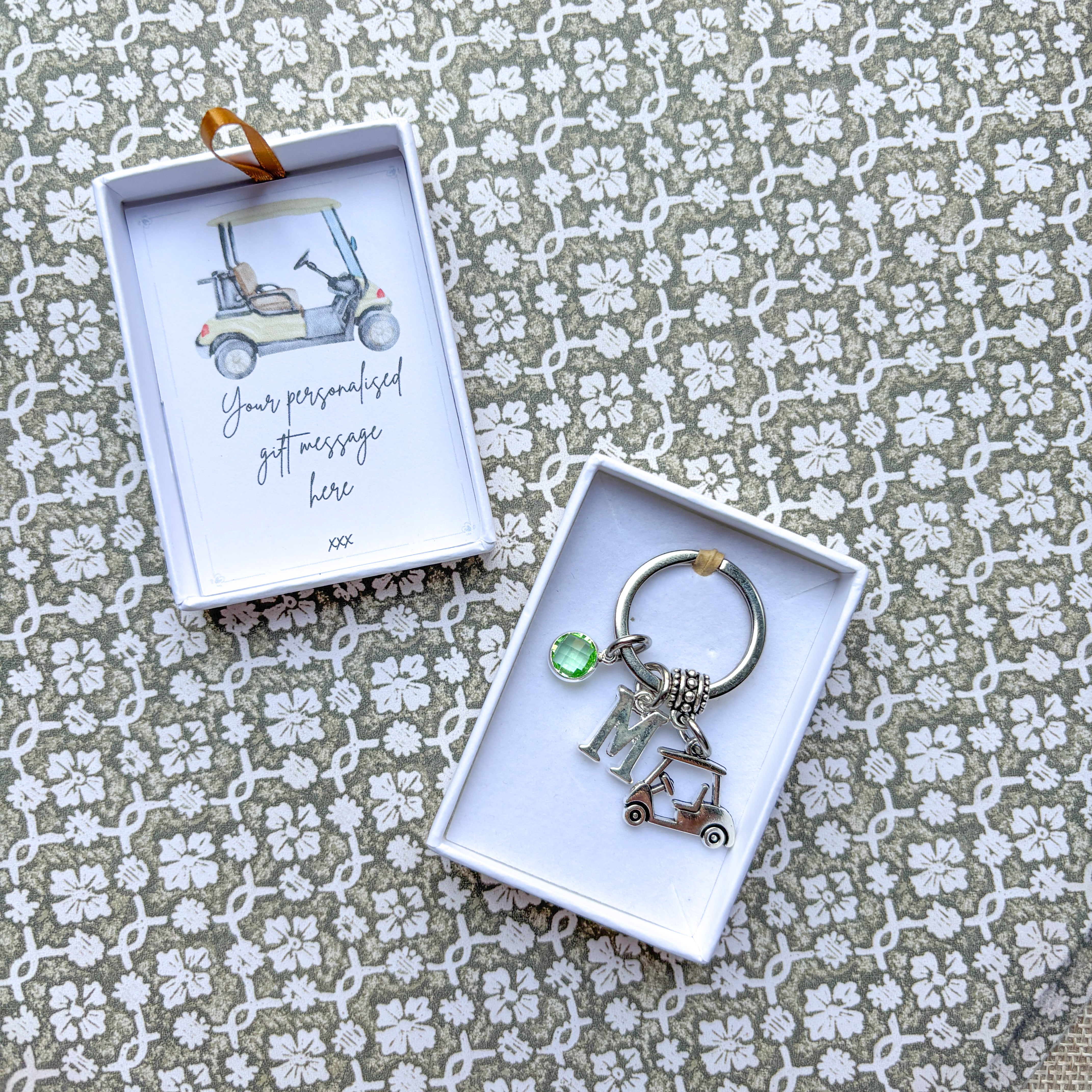 Personalised Golf Cart Keyring