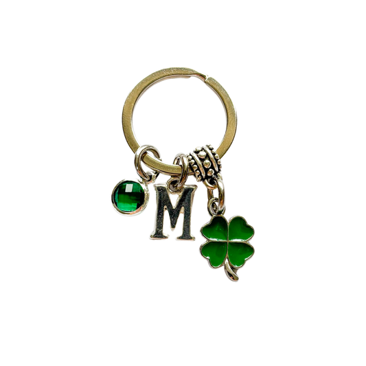 Personalised Four Leaf Clover Keyring