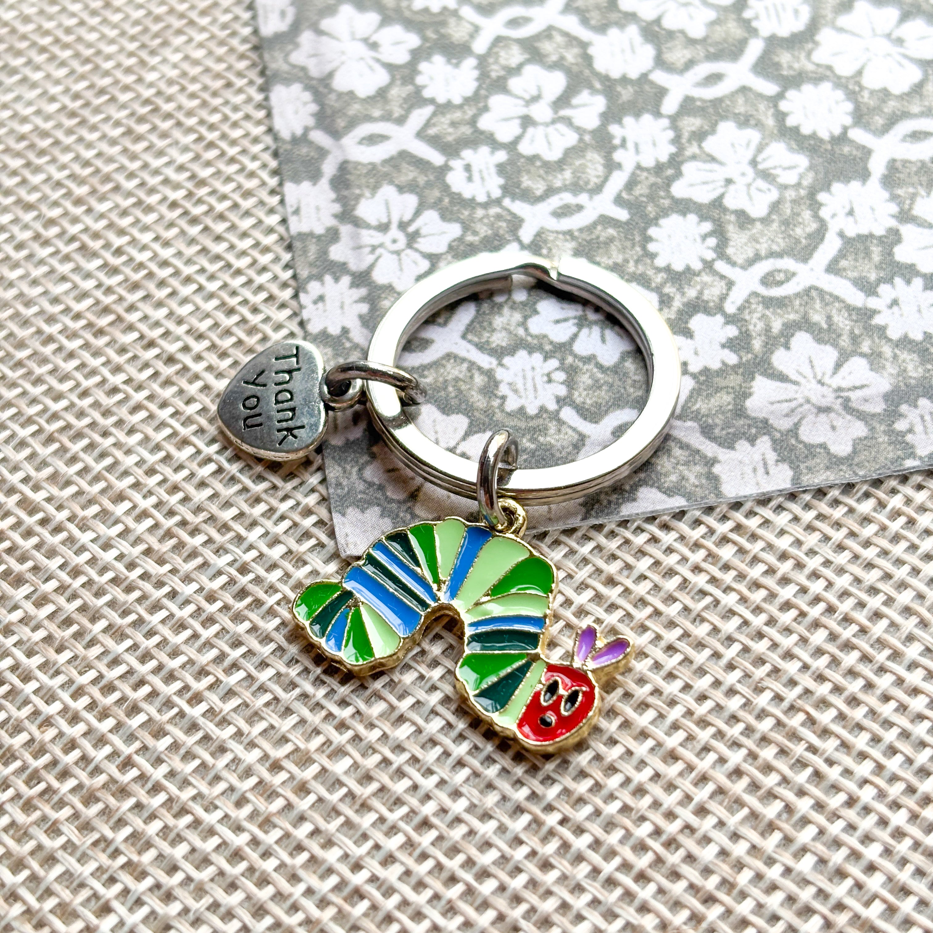 Caterpillar Keychain- Personalised Teacher Gifts