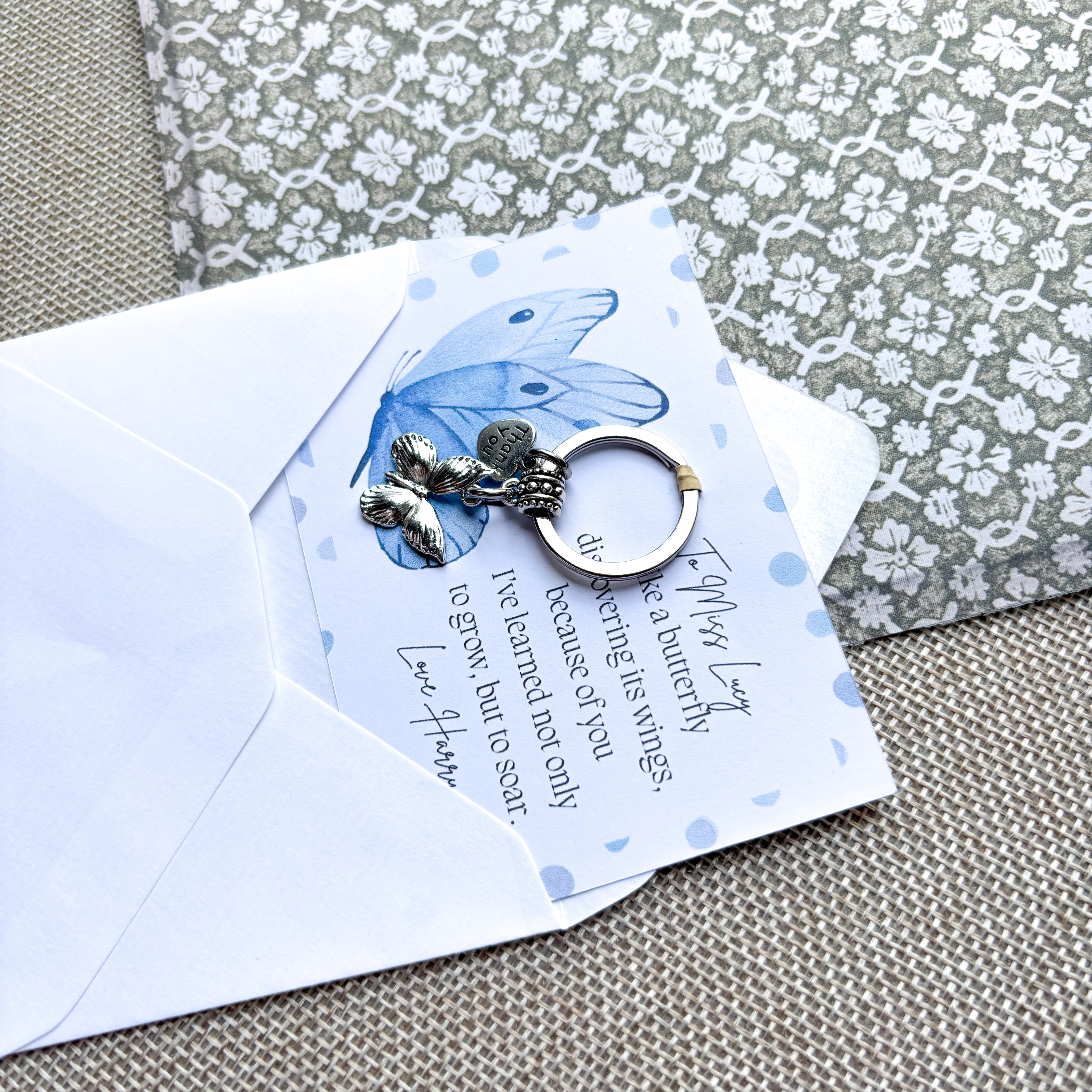 Butterfly Keychain- Personalised Teacher Gifts