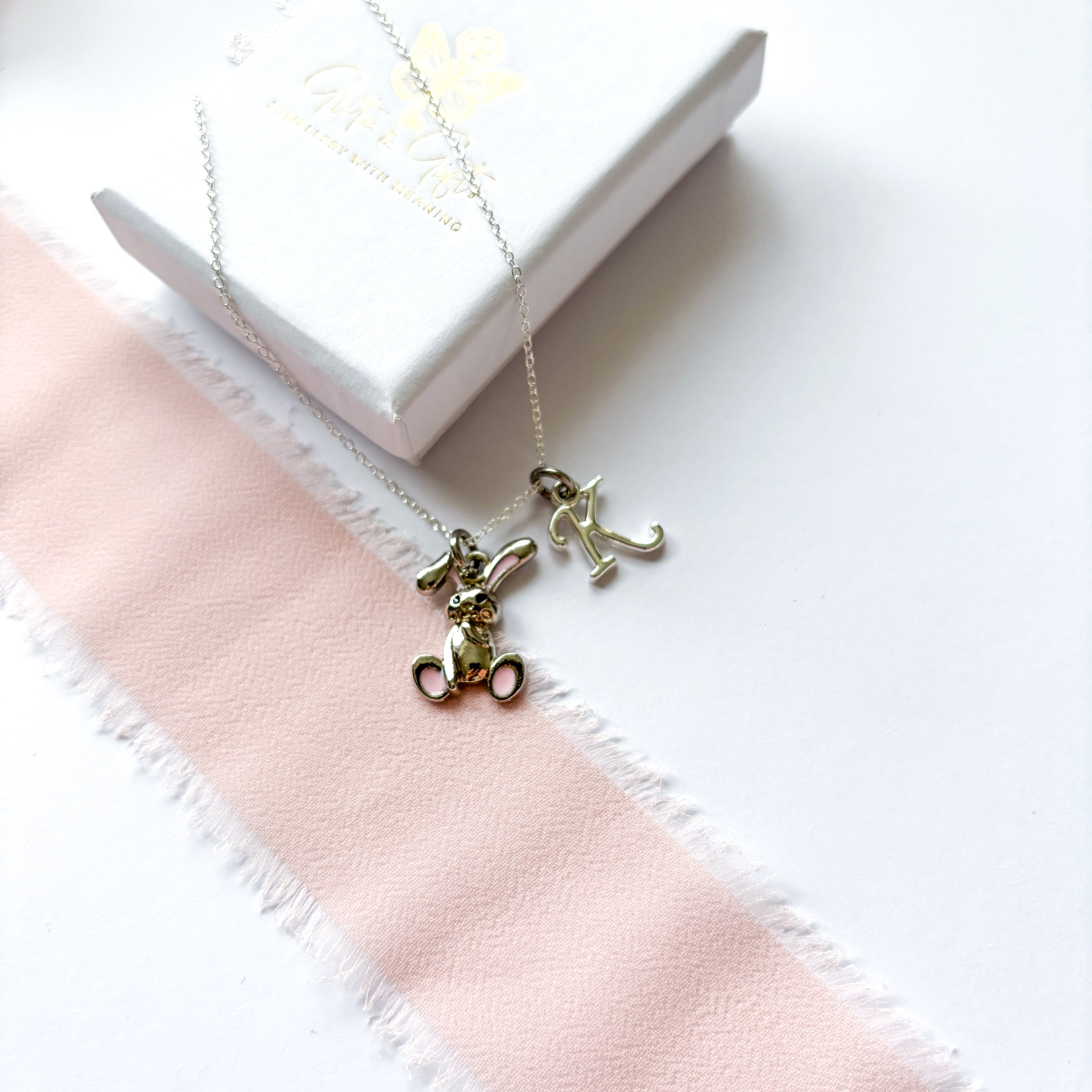 Personalised Rabbit Easter Bunny Necklace