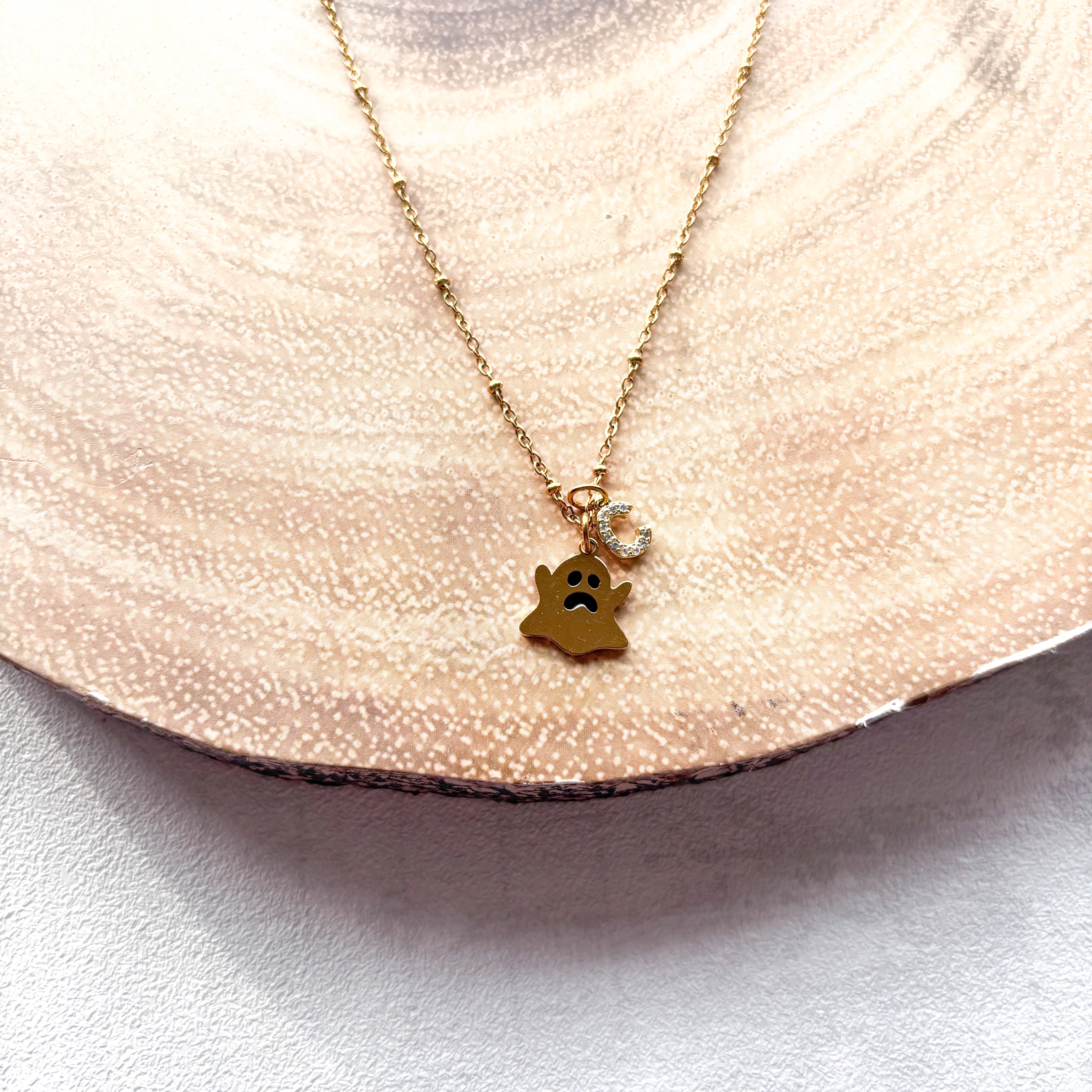 Personalised Ghost Necklace – Halloween Jewellery