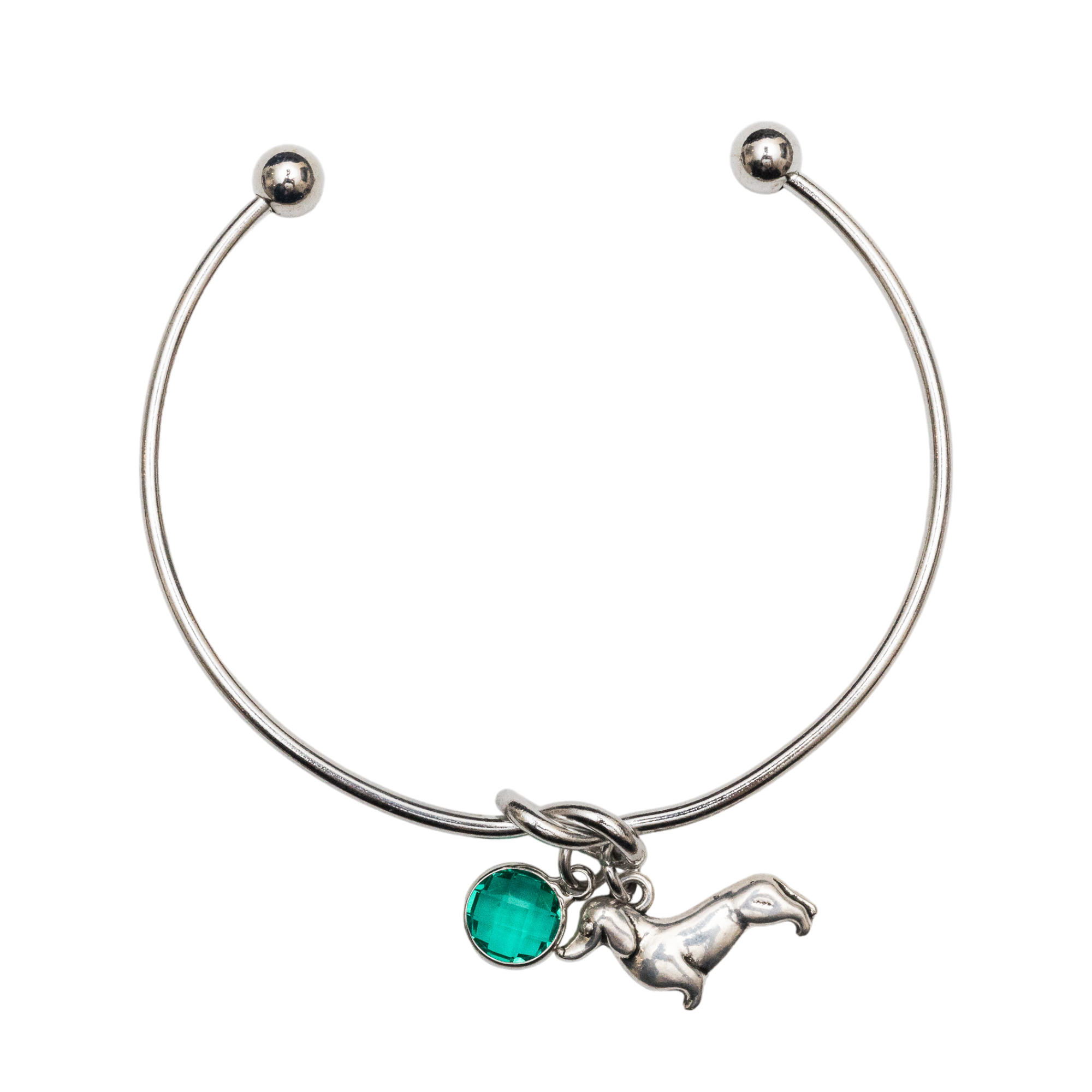Personalised Dachshund Knot Bangle