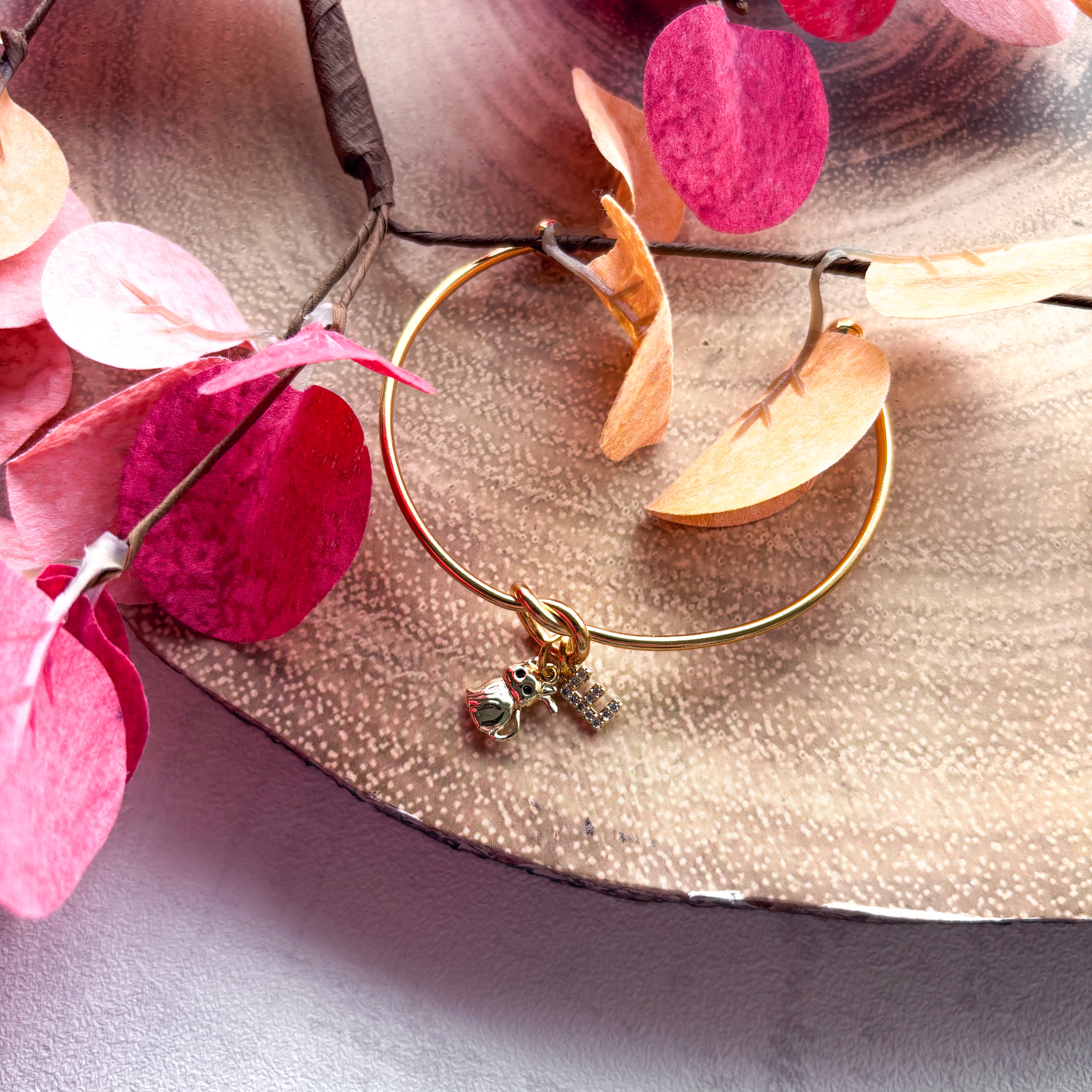 Cat Halloween Bangle – Personalised Black Eye Cat Bracelet