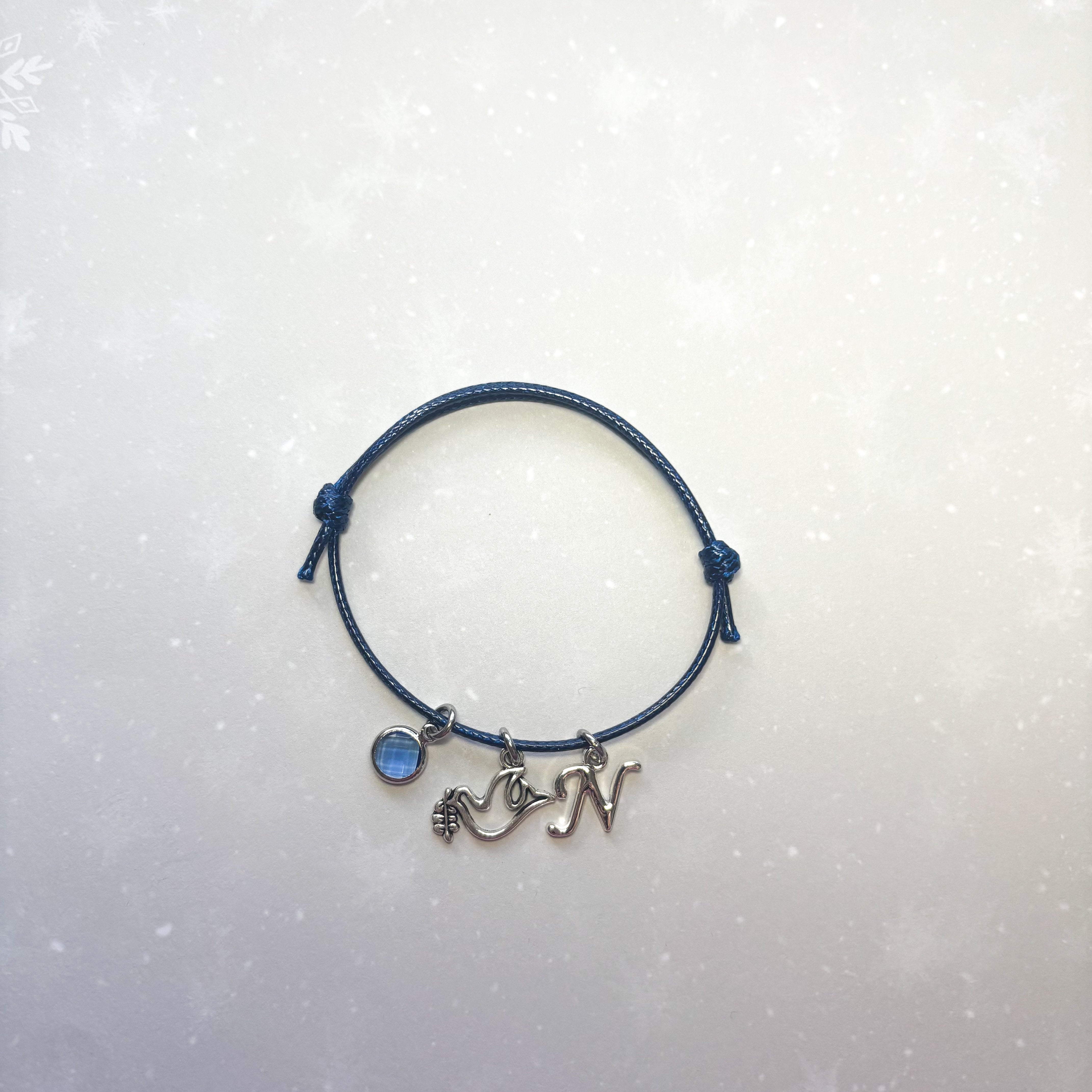 Personalised Dove Cord Bracelet