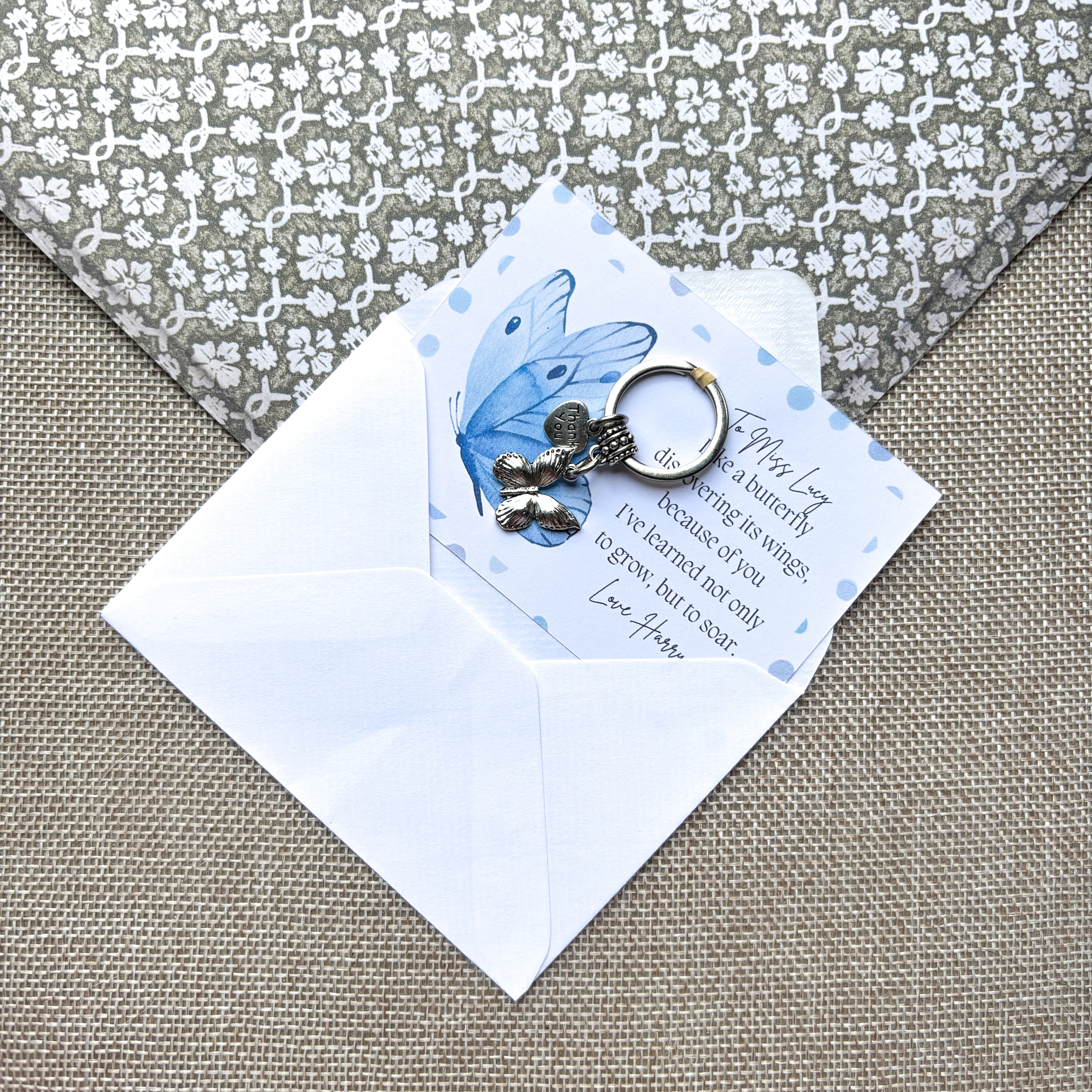 Butterfly Keychain- Personalised Teacher Gifts