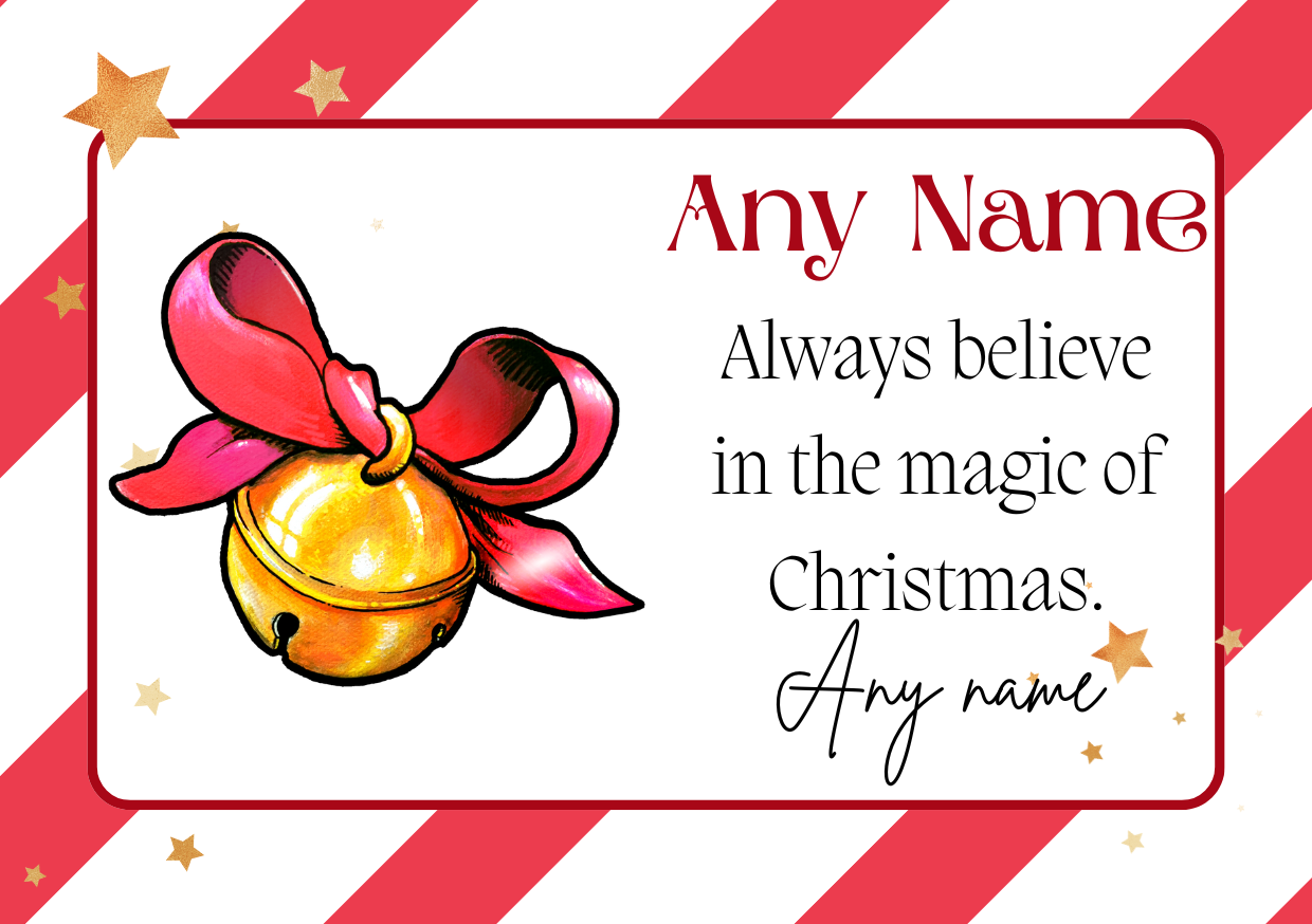 Christmas Bell Keyring Gift - Personalised
