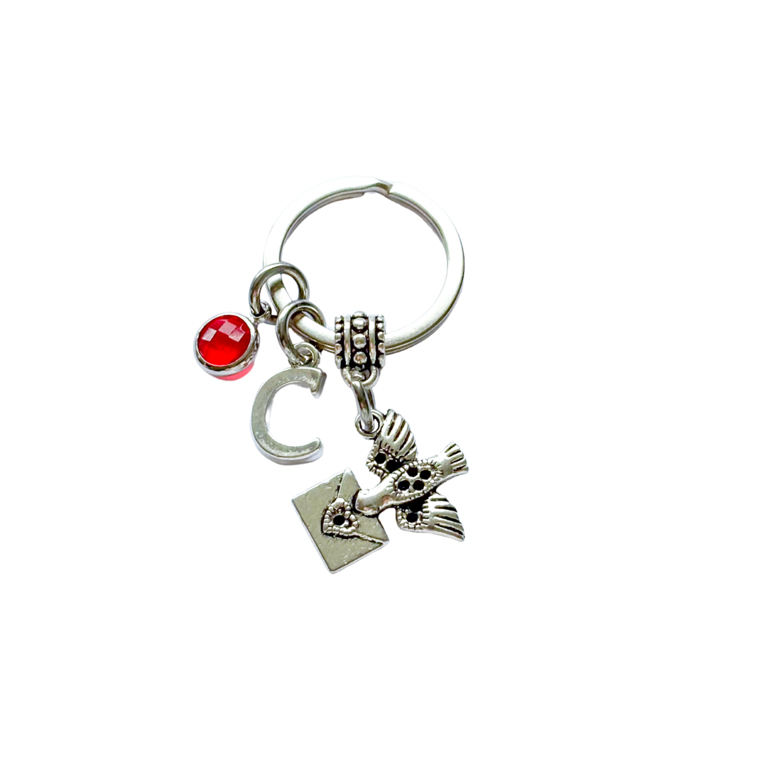 Personalised Homeing Pigeon Keyring