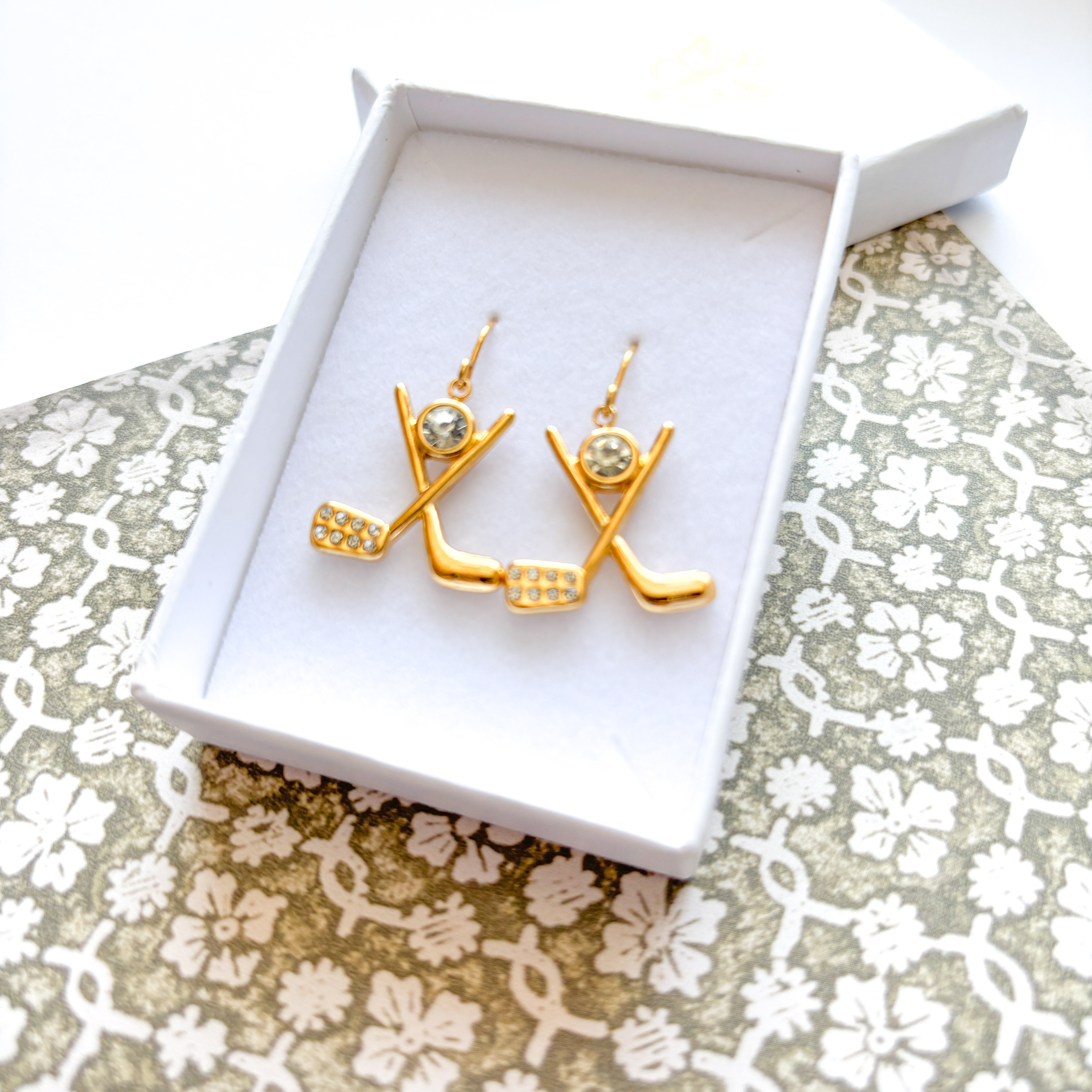 Golf Club Earrings
