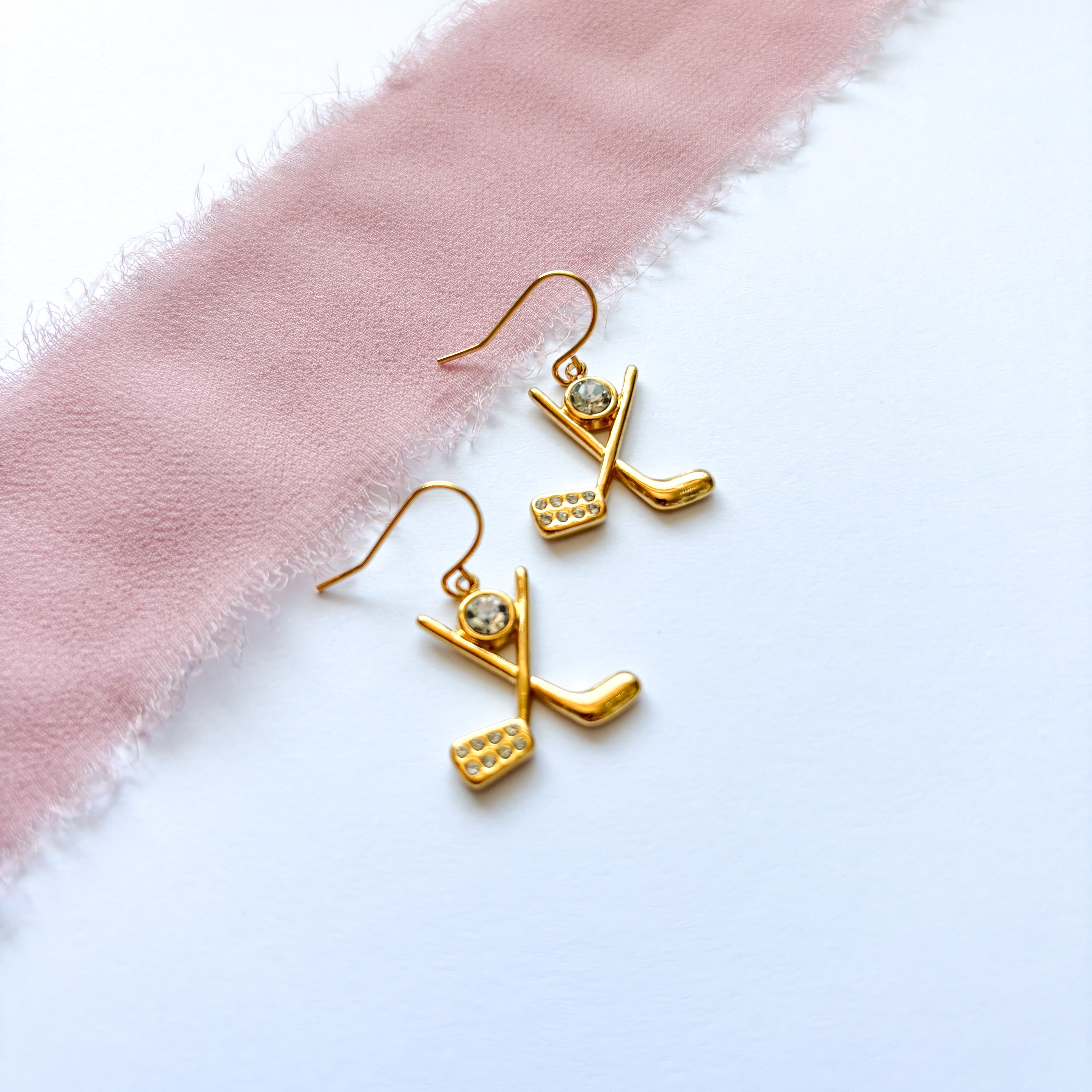 Golf Club Earrings