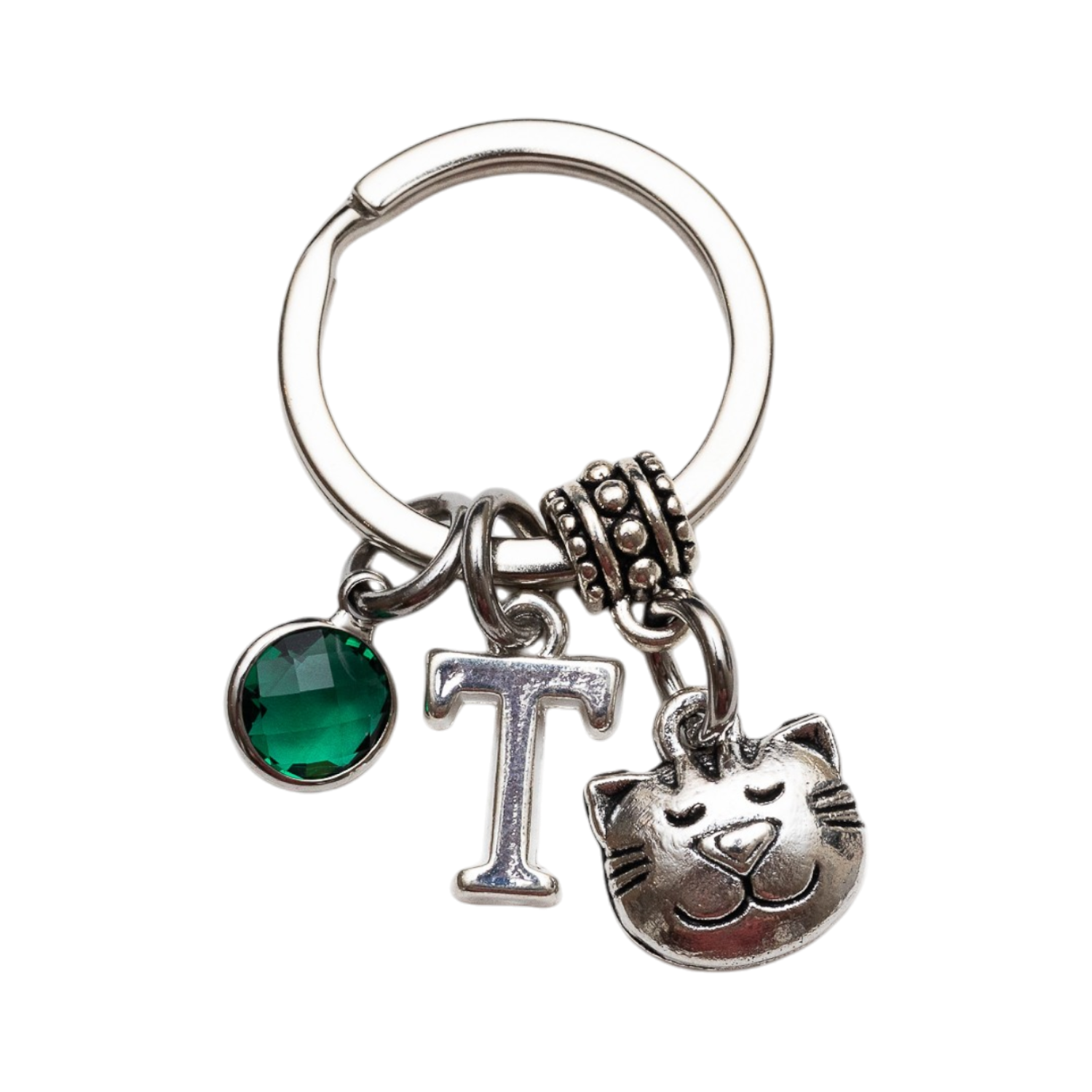 Personalised Cat Face Keyring