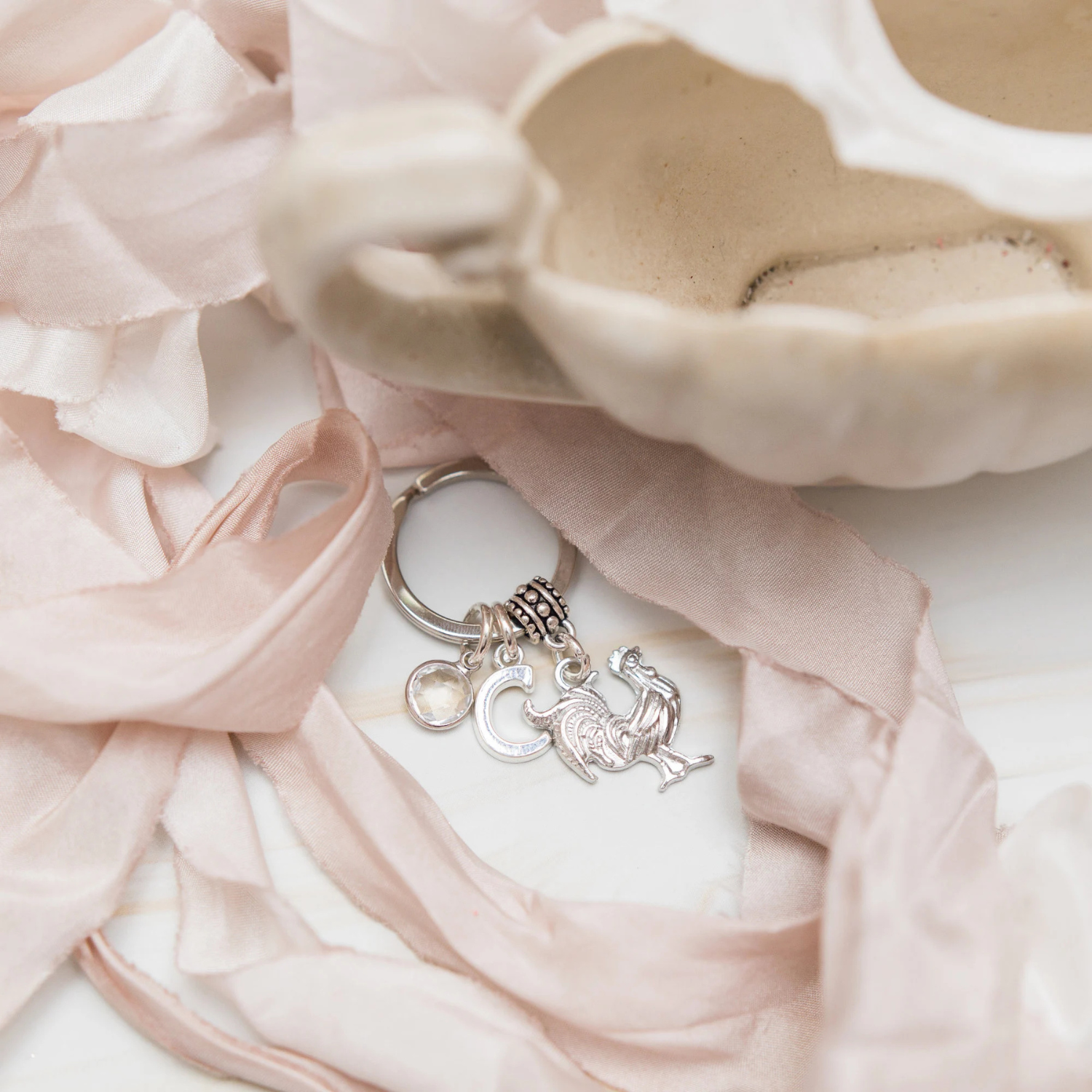 Personalised Chicken Rooster Keyring